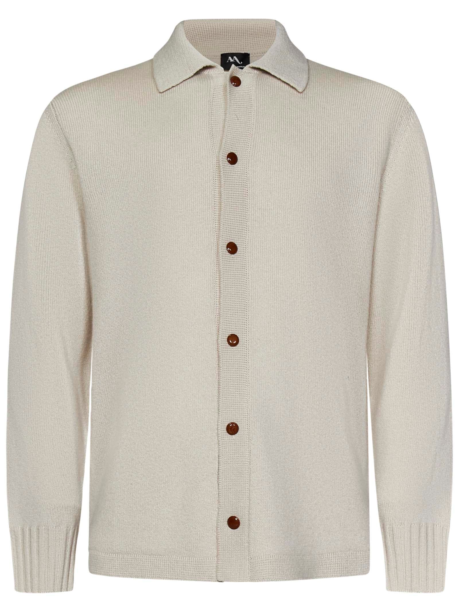 Shop Doppiaa Aamleto Cardigan In Cream