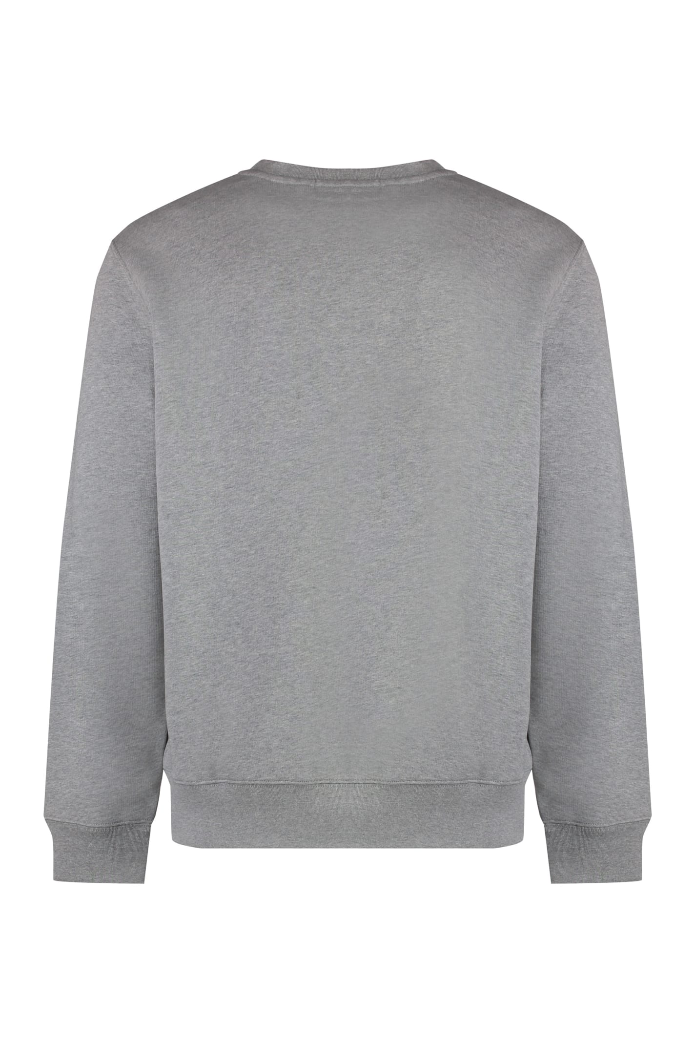 Shop Polo Ralph Lauren Printed Cotton Sweatshirt Fleece In Grey