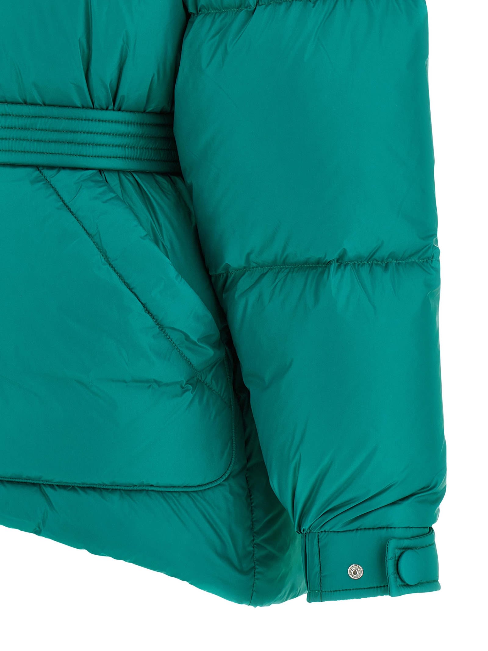 Ienki Ienki Quilted Belted Jacket In Green