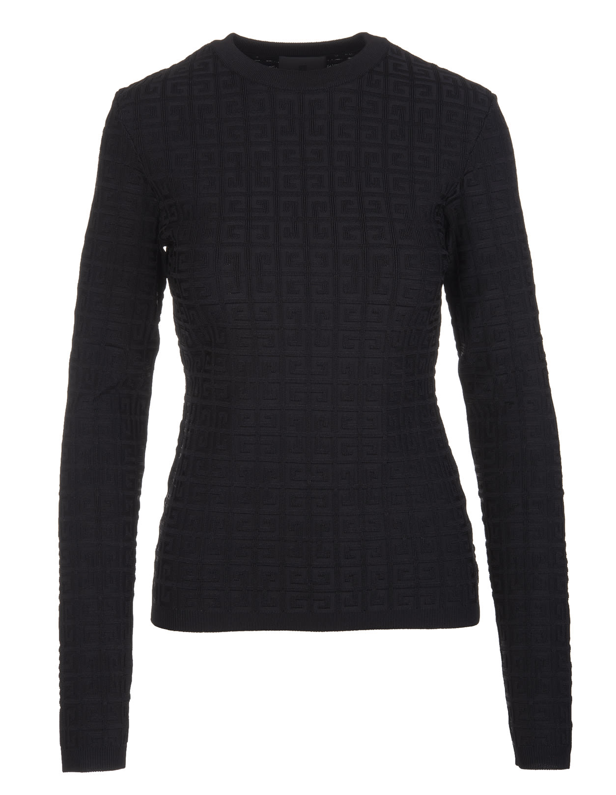 Givenchy Woman Black 4g Knitted Pullover With Long Sleeves
