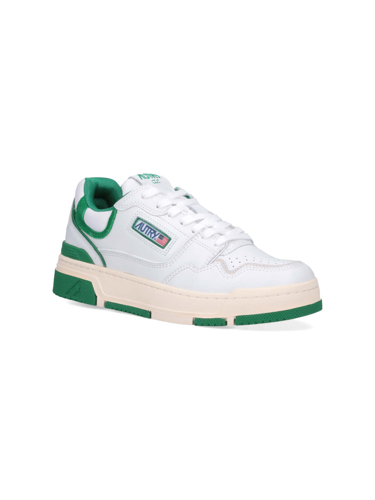Shop Autry Clc Sneakers In White, Green