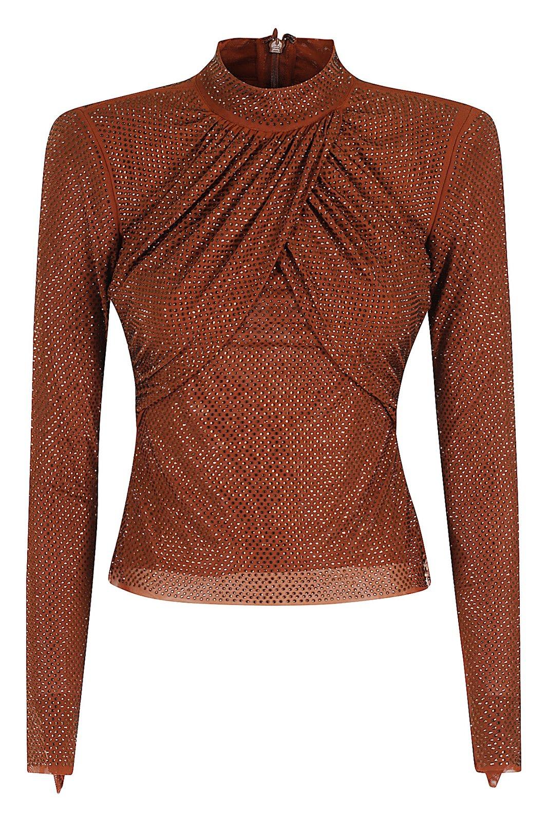 Embellished Meshed Top