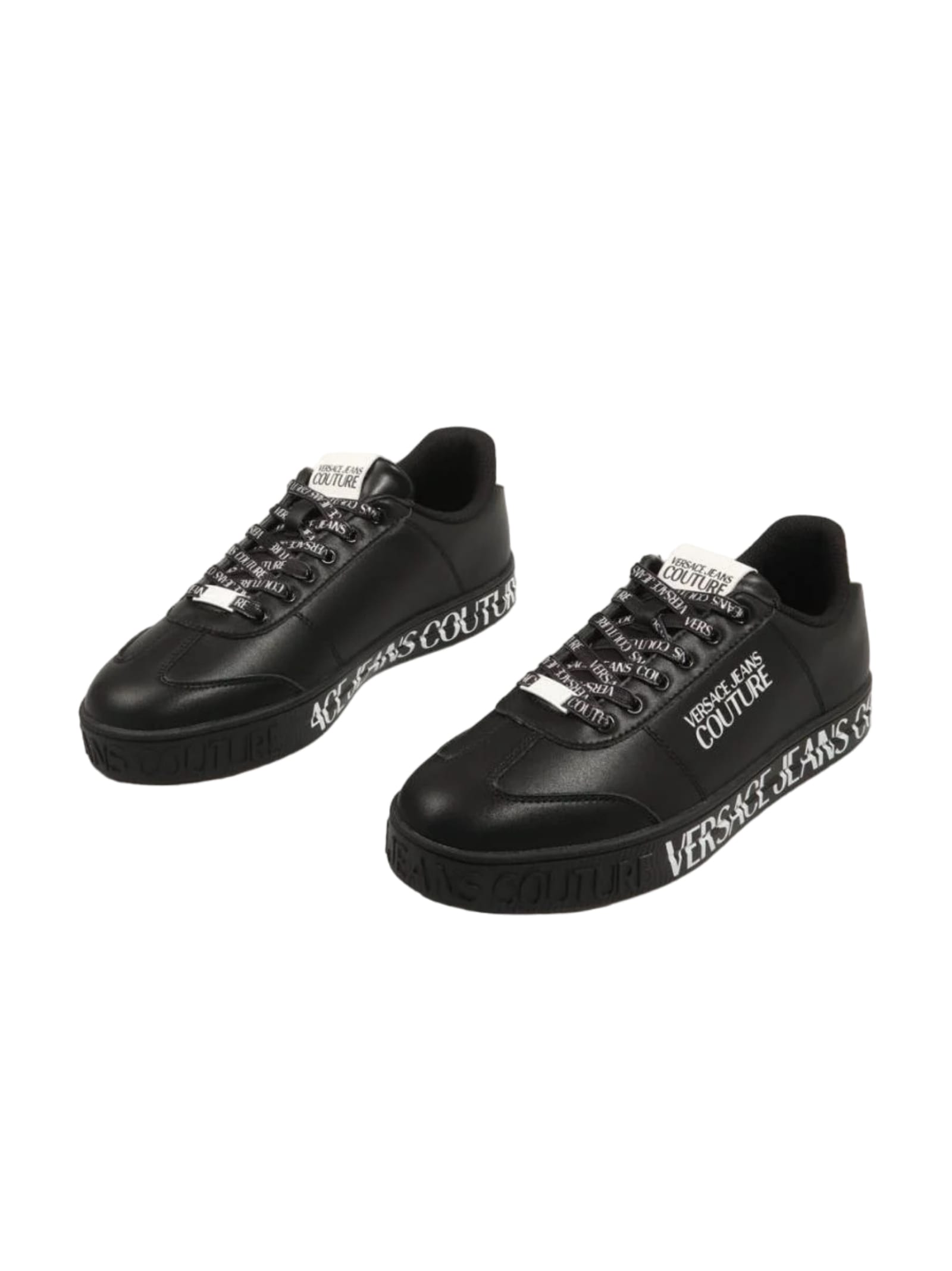 Shop Versace Jeans Couture Mens Sneakers In Black