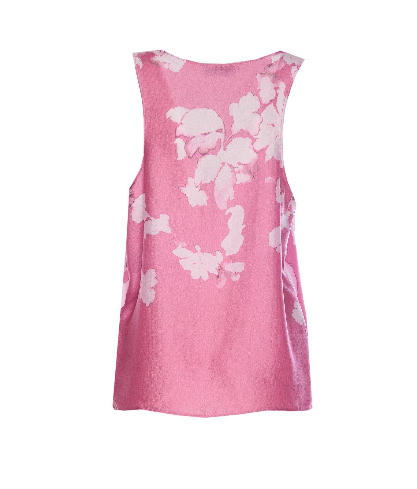 Liu •jo Sleeveless V Neck Top In Lightweight Fabric