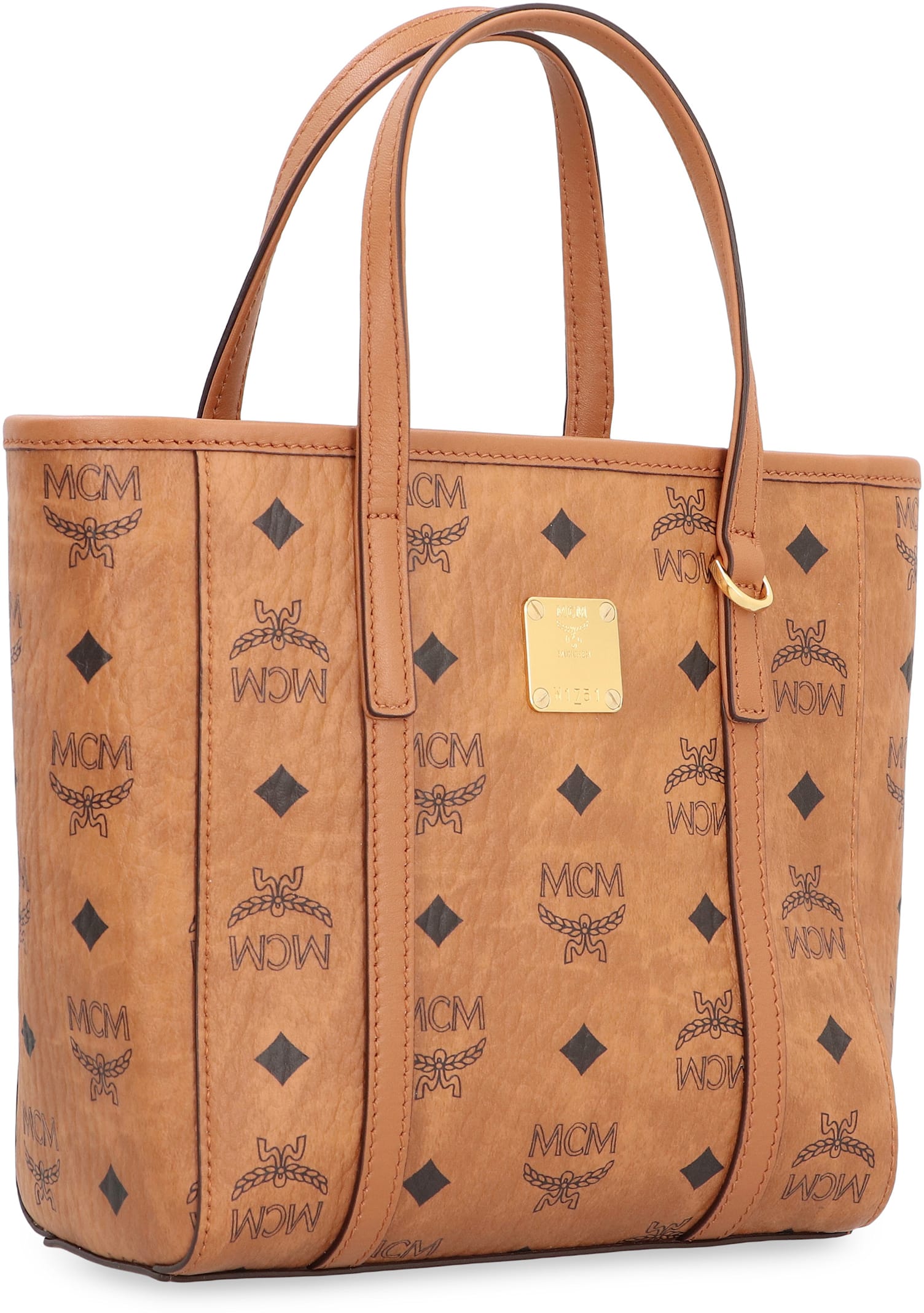 Mcm Toni Visetos Mini Tote In Brown