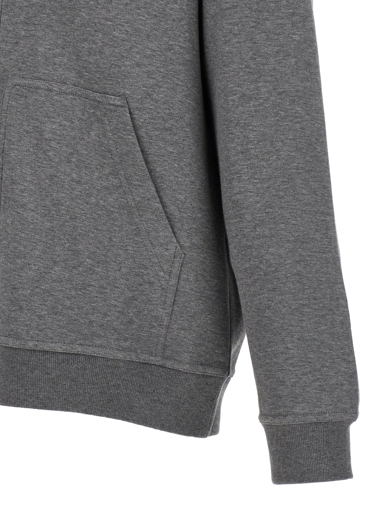 Brunello Cucinelli Cotton Zip-up Hoodie In Gray