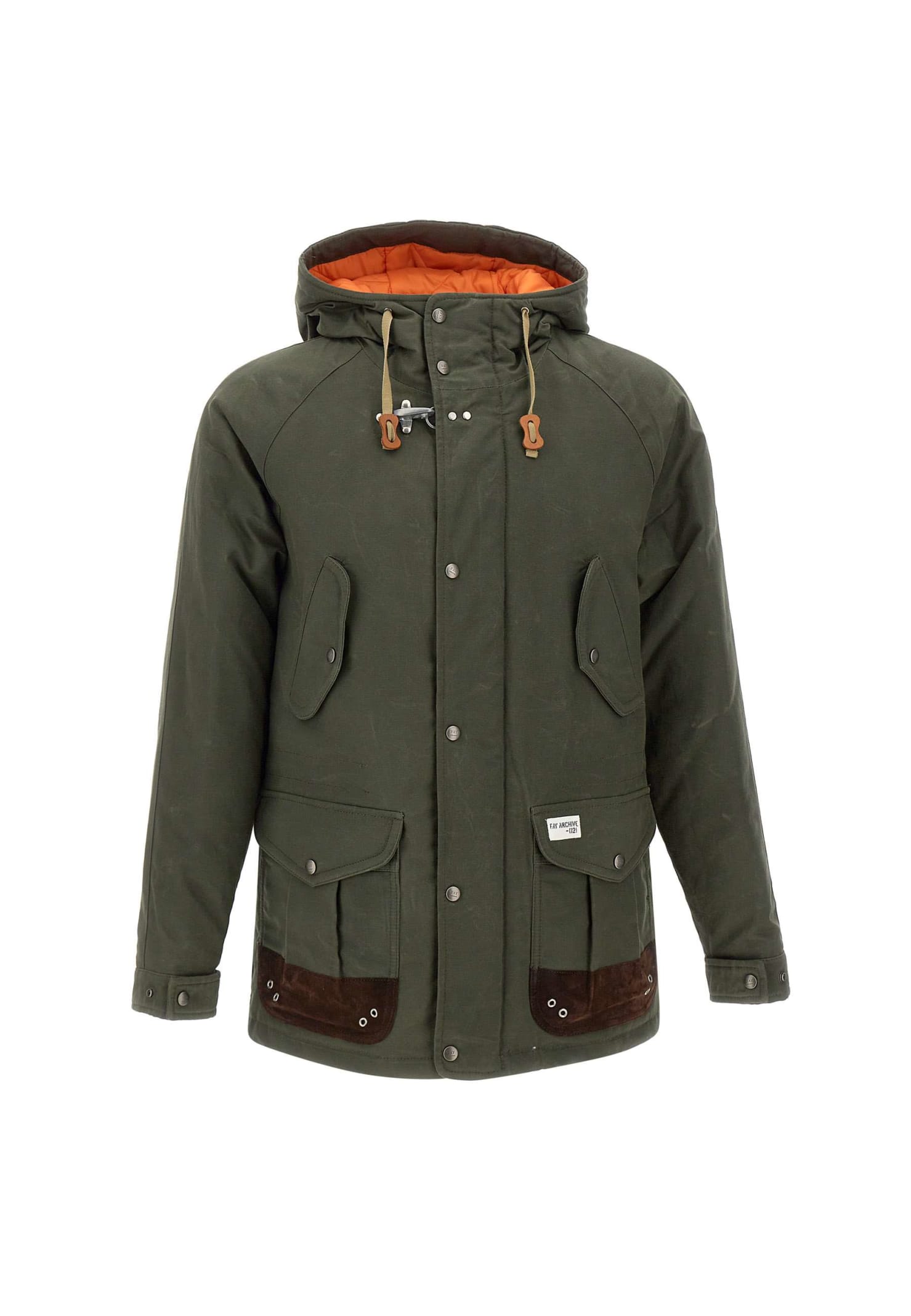 Archive Parka In Green Cotton
