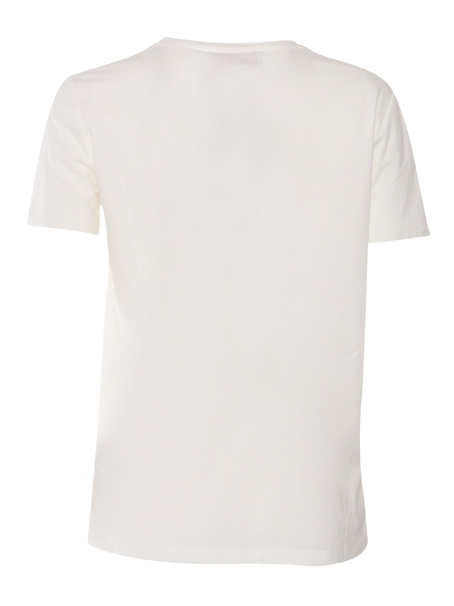 Ermanno Ermanno Scervino Crew Neck T-shirt With Embroidery In White