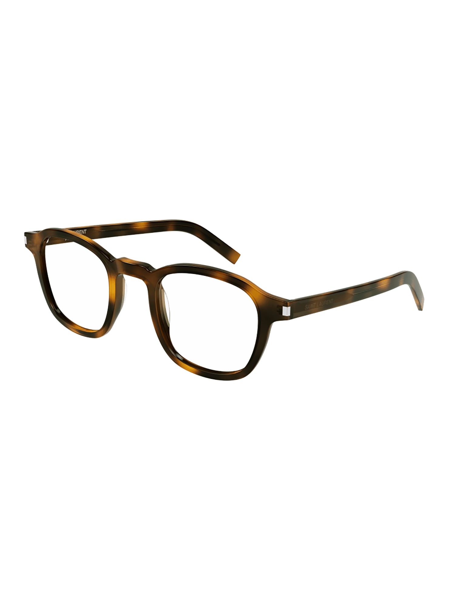 Shop Saint Laurent Sl 549 Slim Opt Eyewear In Havana Havana Transpa