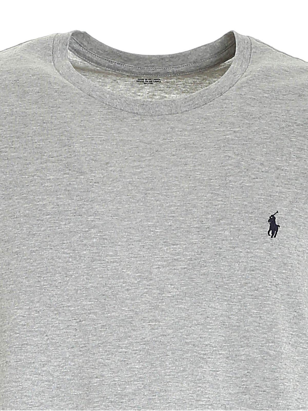 Polo Ralph Lauren Ralph Lauren Crew Neck T Shirt Grey In Andover Heather