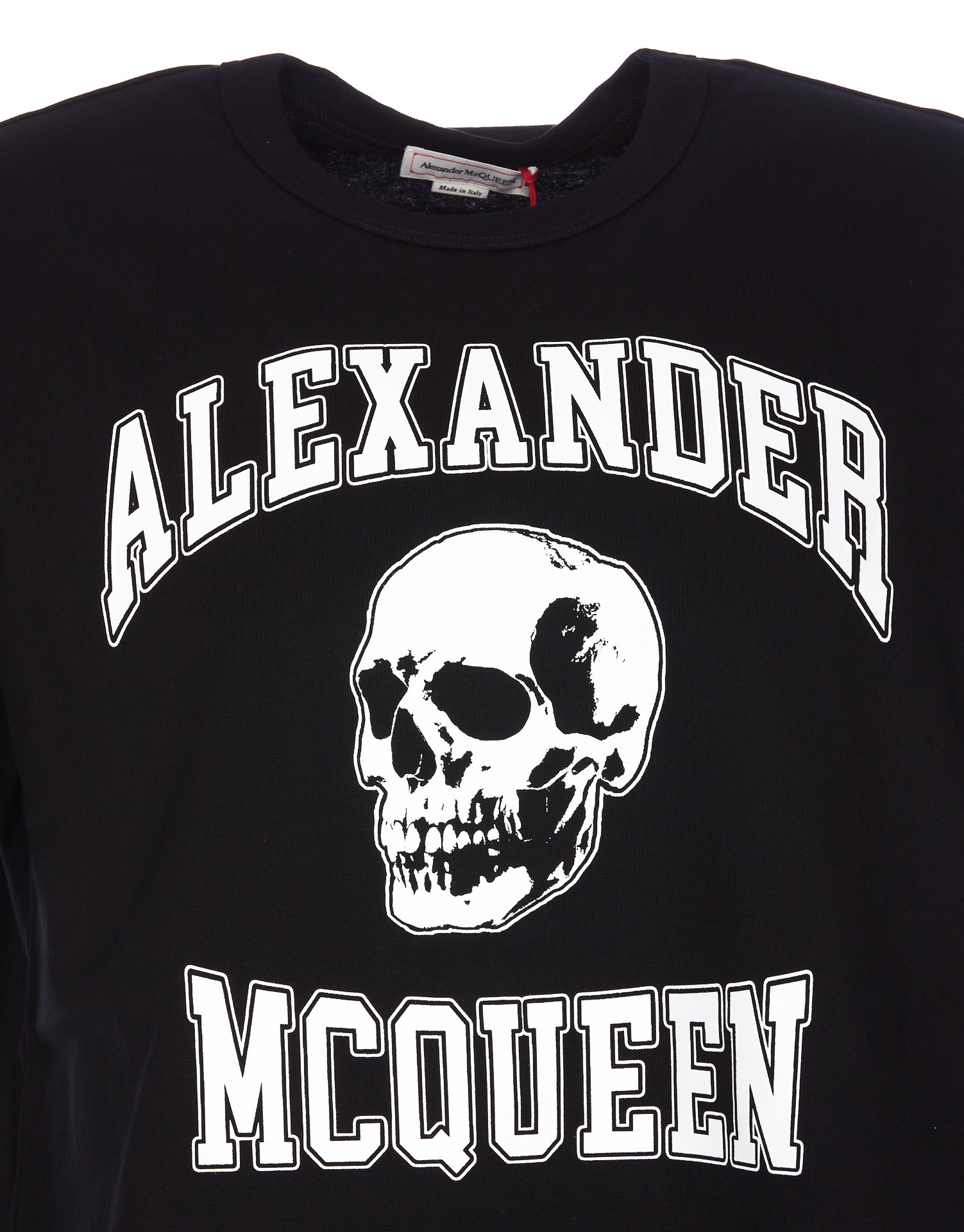 Shop Alexander Mcqueen Varsity T-shirt In Nero/bianco