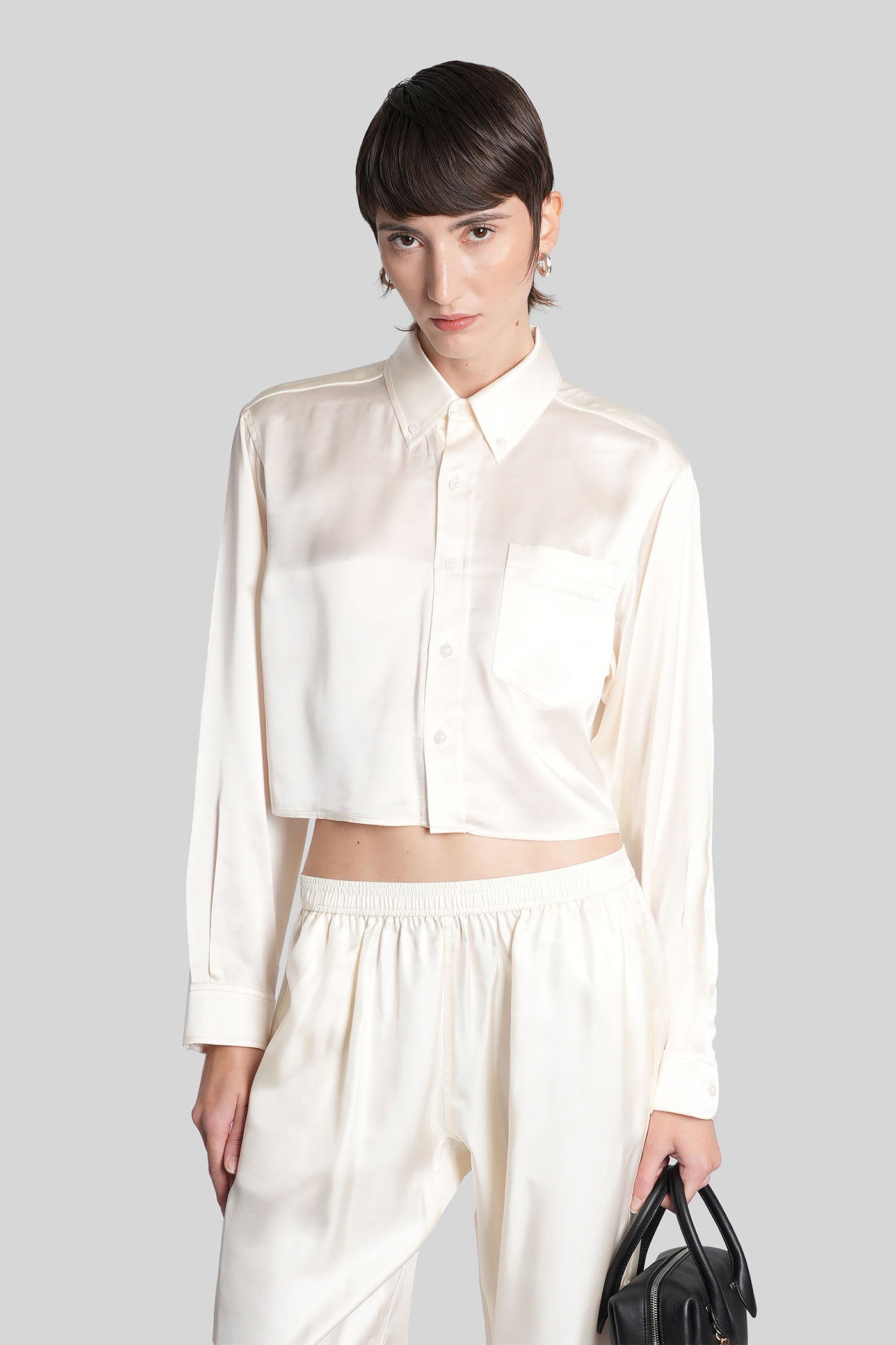 Alexander Wang Shirt In Beige Silk In Neutral