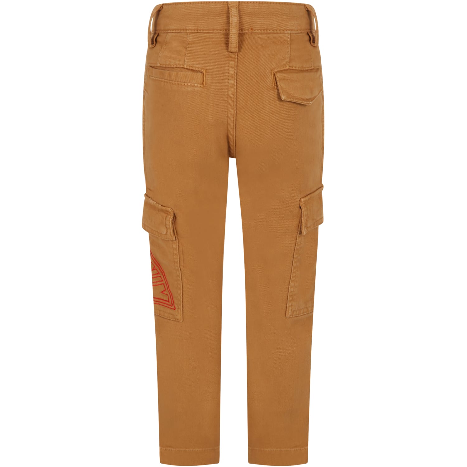 Lanvin Brown Cargo-pants For Boy With Logo In Brown