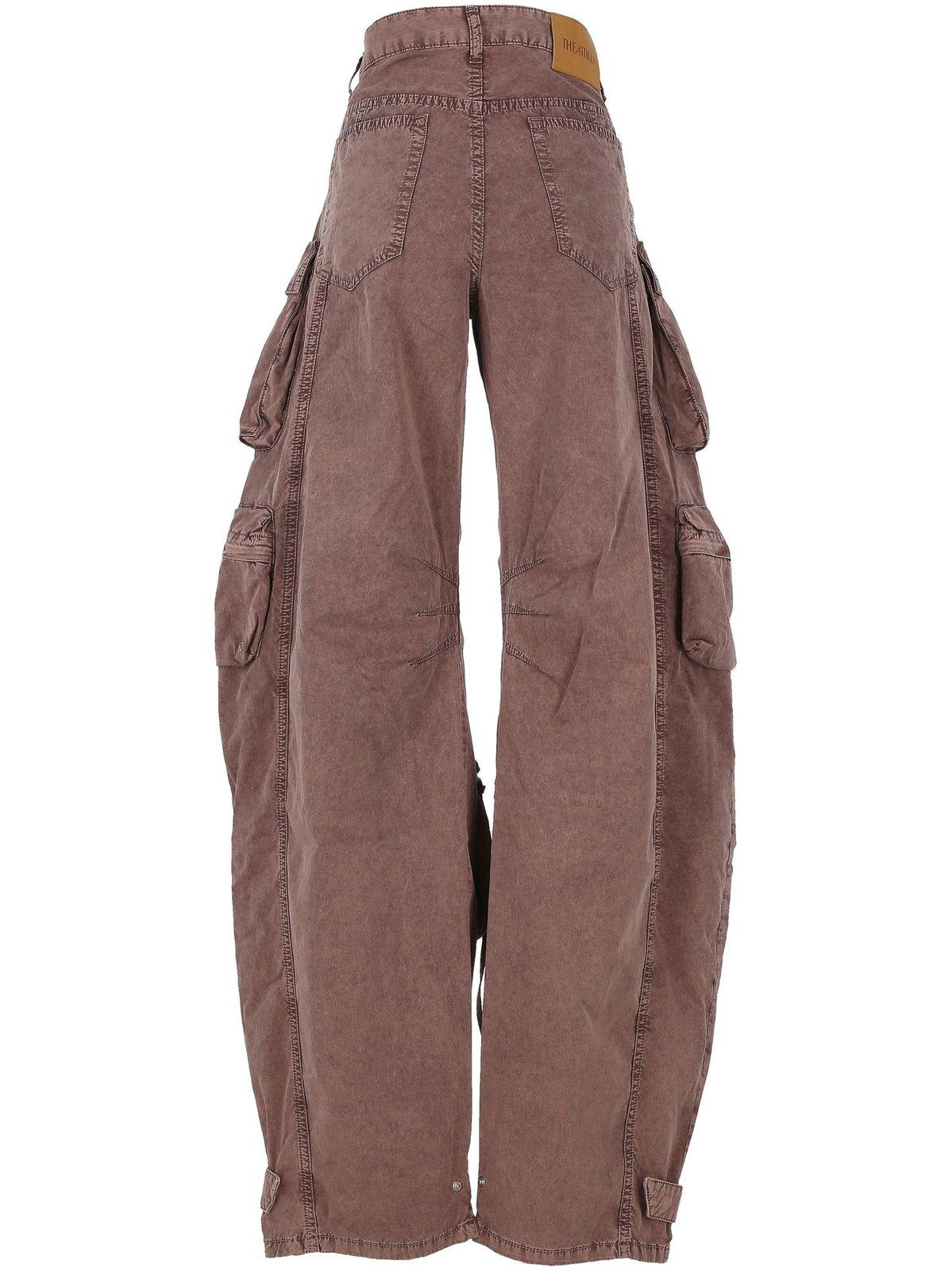 Shop Attico Fern Washed Long Pants In Pink