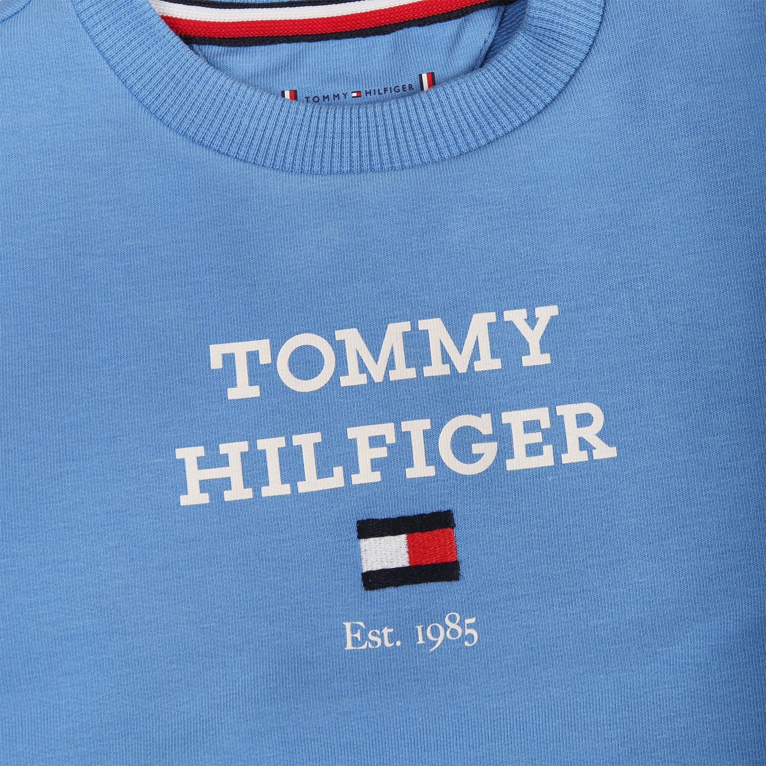 Shop Tommy Hilfiger Light Blue Set For Baby Boy With Logo