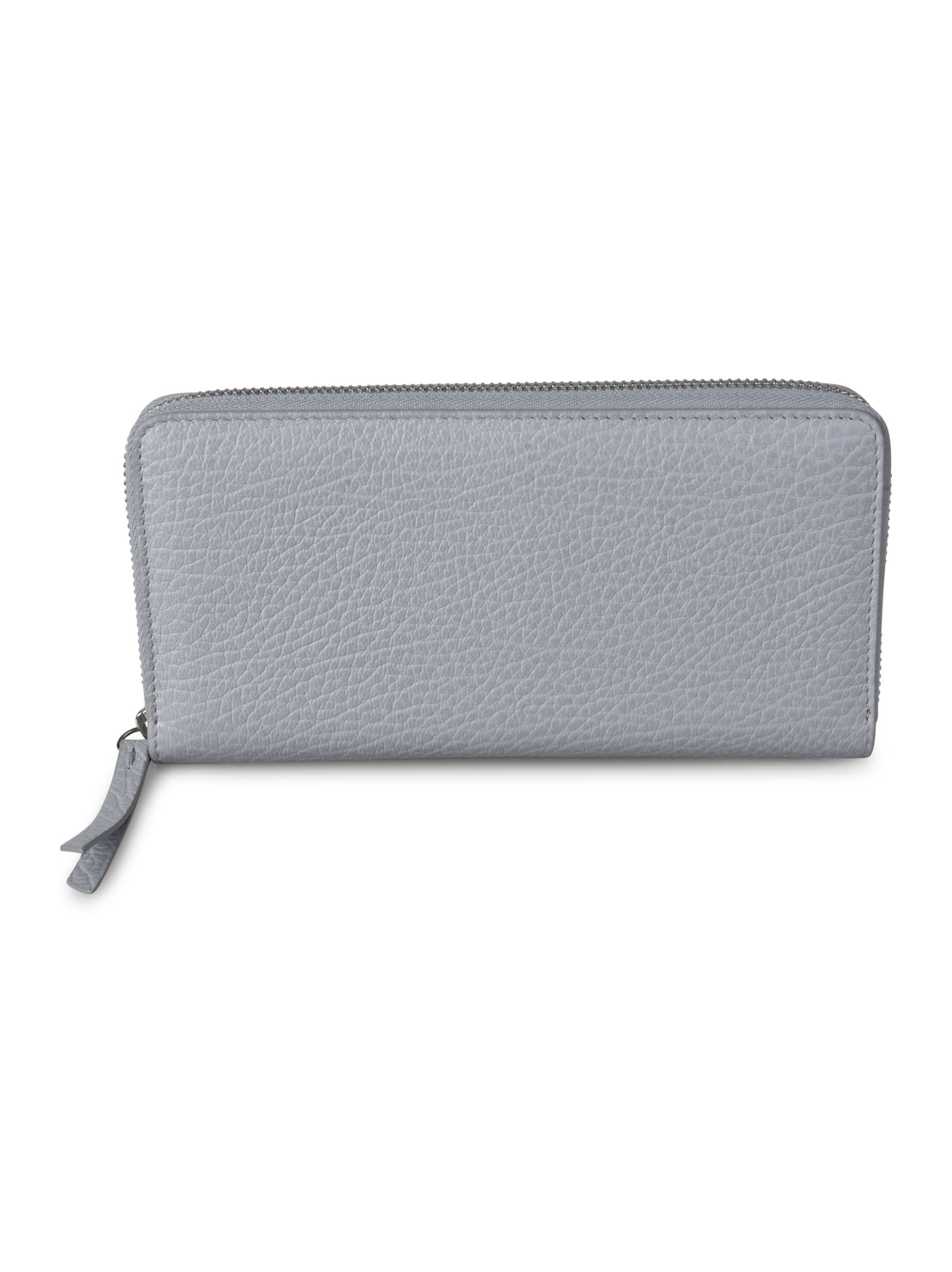 Shop Maison Margiela Signature Zip-around Wallet In Light Blue