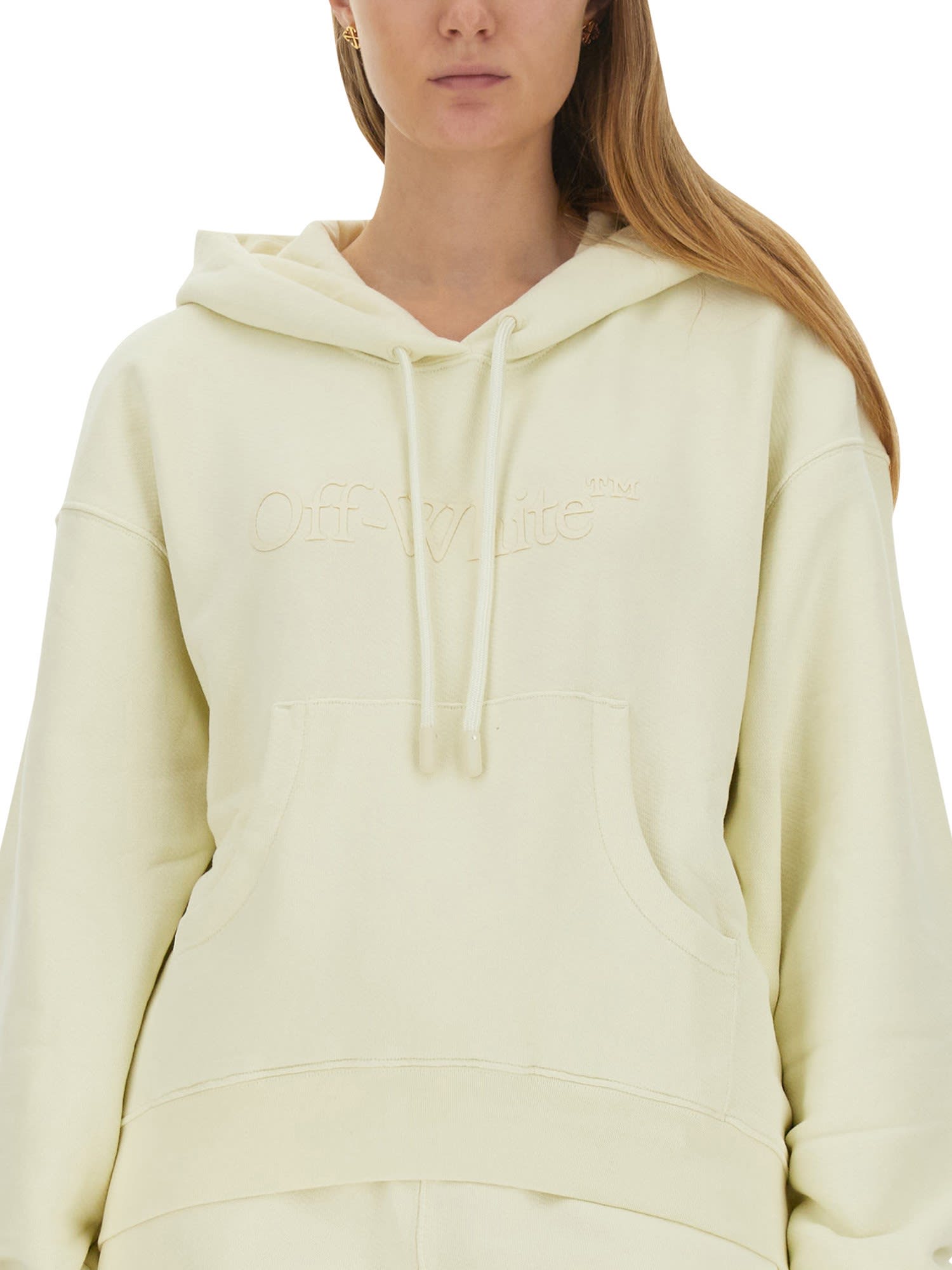 Off-white Women's Sweatshirt With Logo In Beige