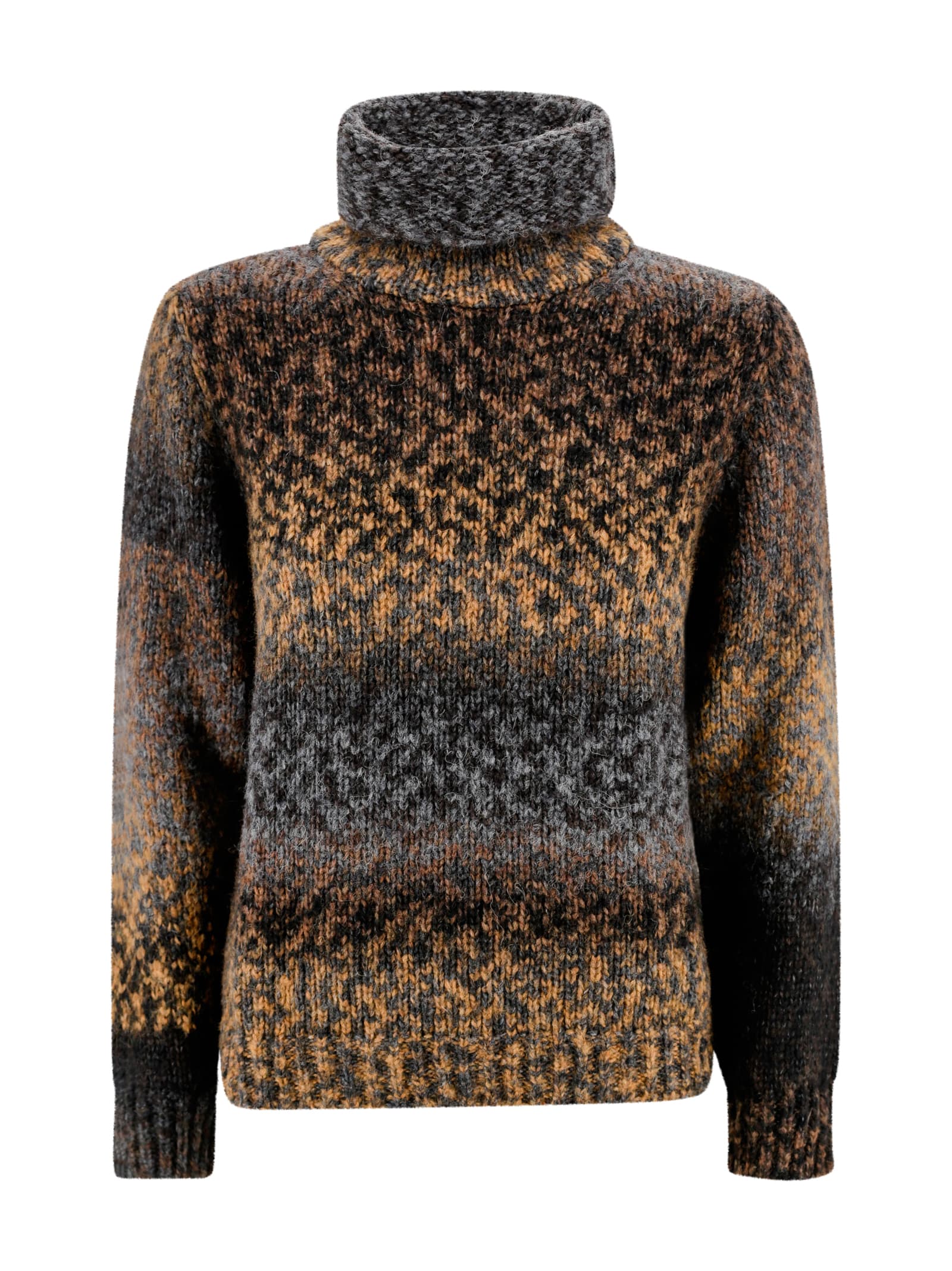 Patterned Jumper With High Neck