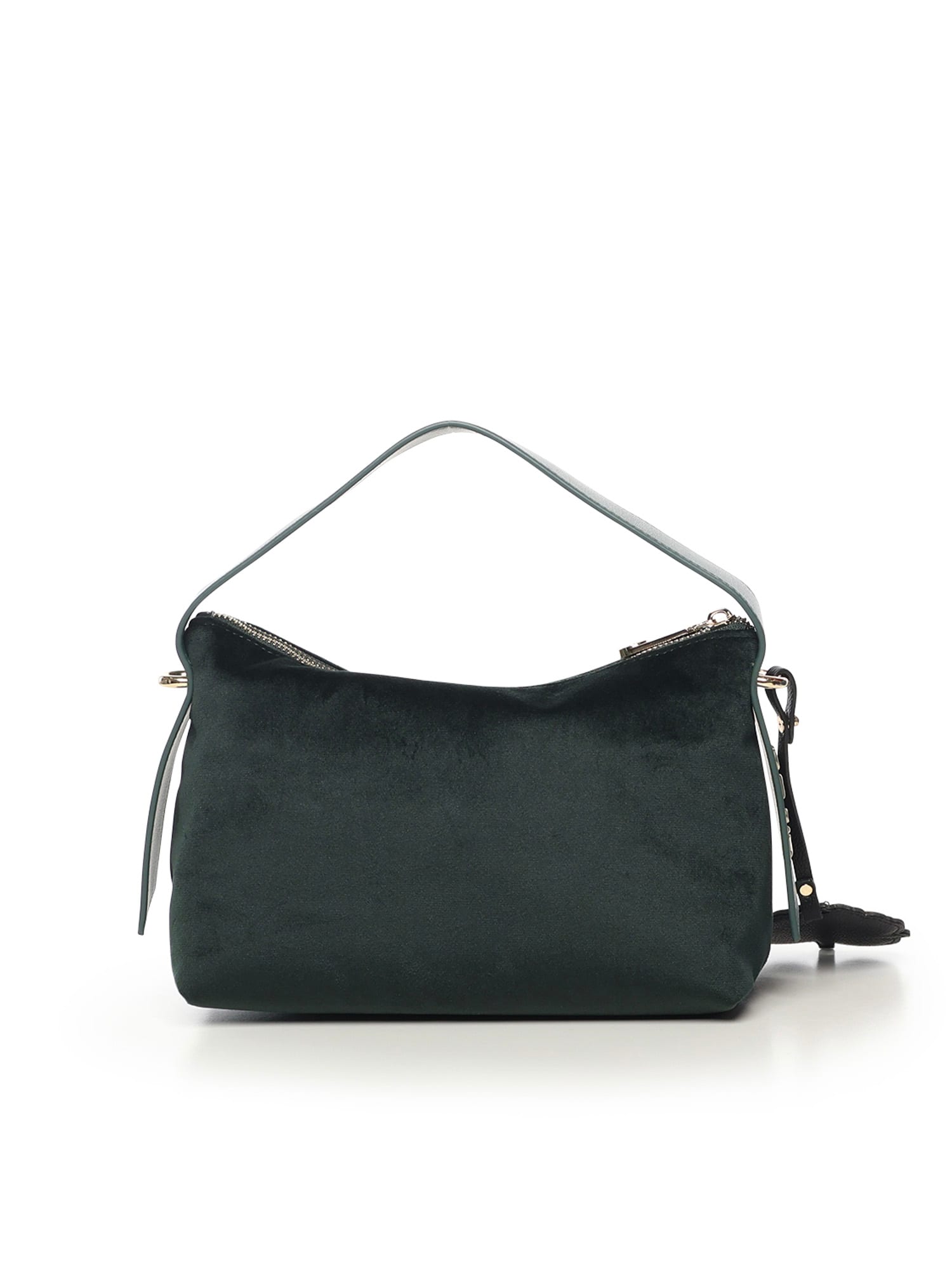 V73 Isabella Flower-detail Shouder Bag In Green