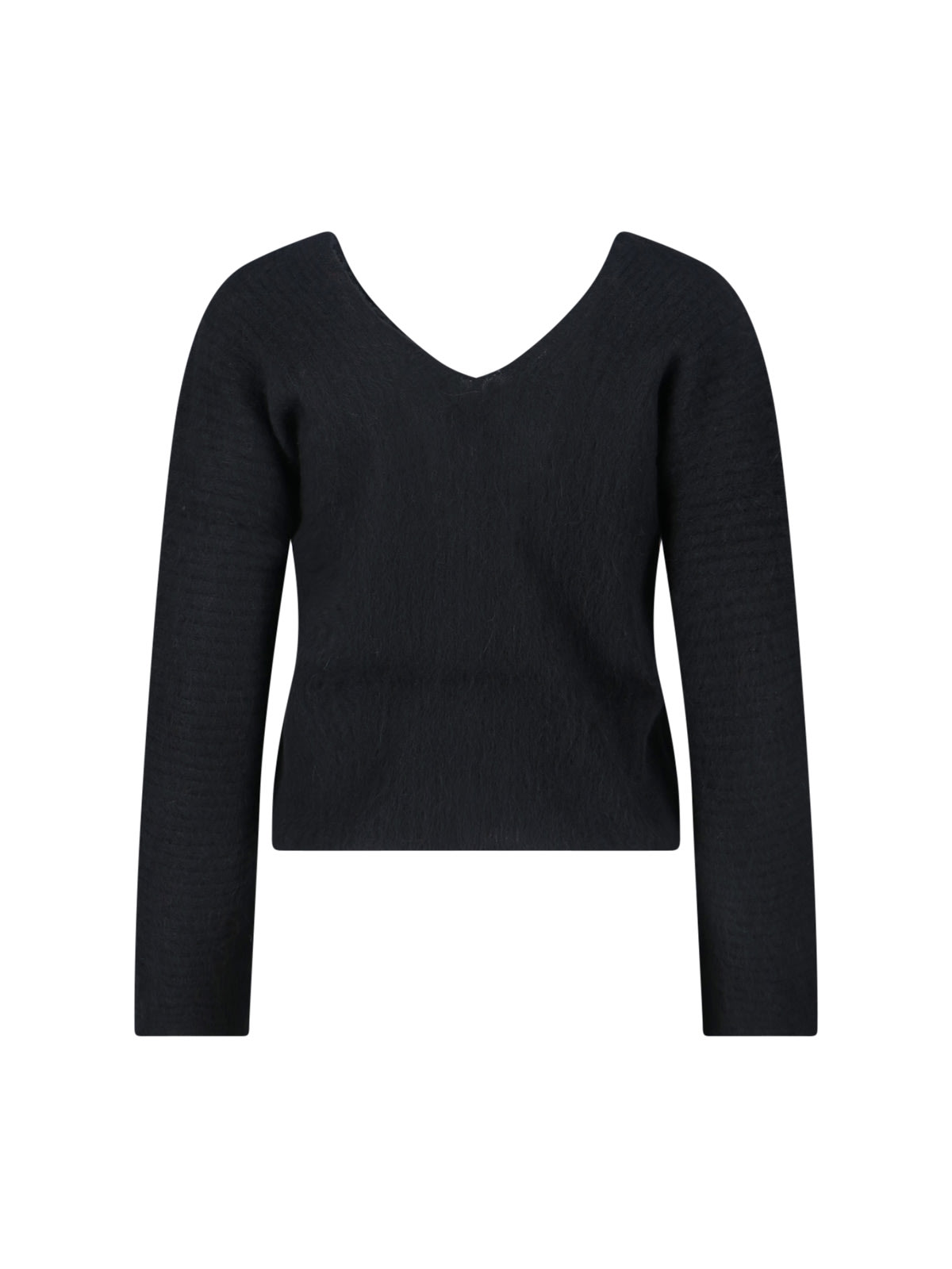 Calvin Klein Cardigan In Mixed Alpaca In Black