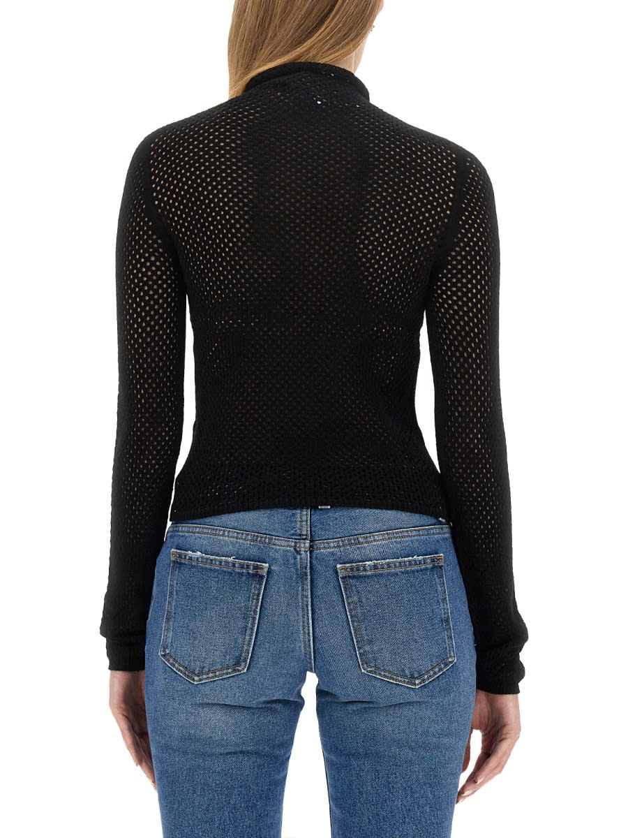 Shop Off-white Tops In Mesh In Black