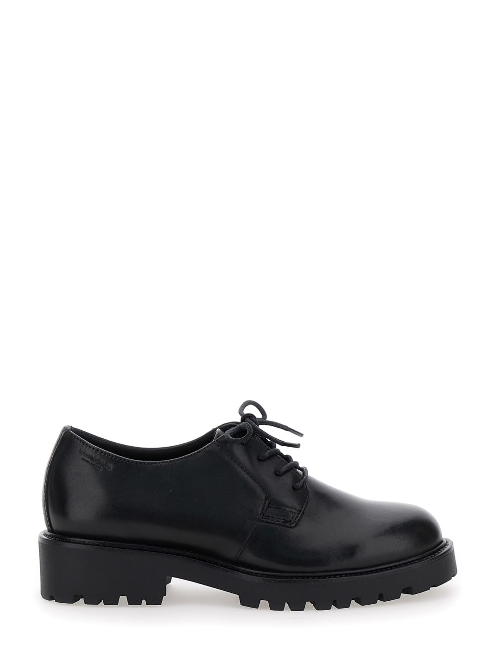 Black kenova Lace-up Derby Shoe In Leather Woman