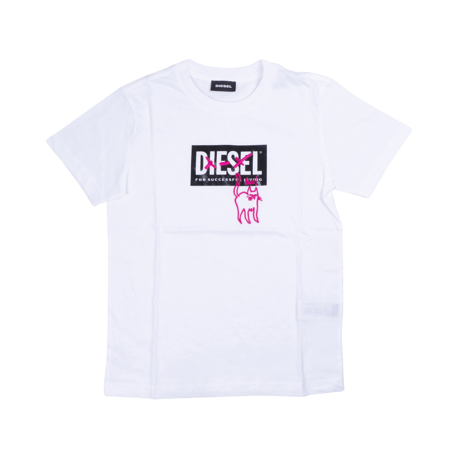 Diesel Kids' T-shirt In Bianco
