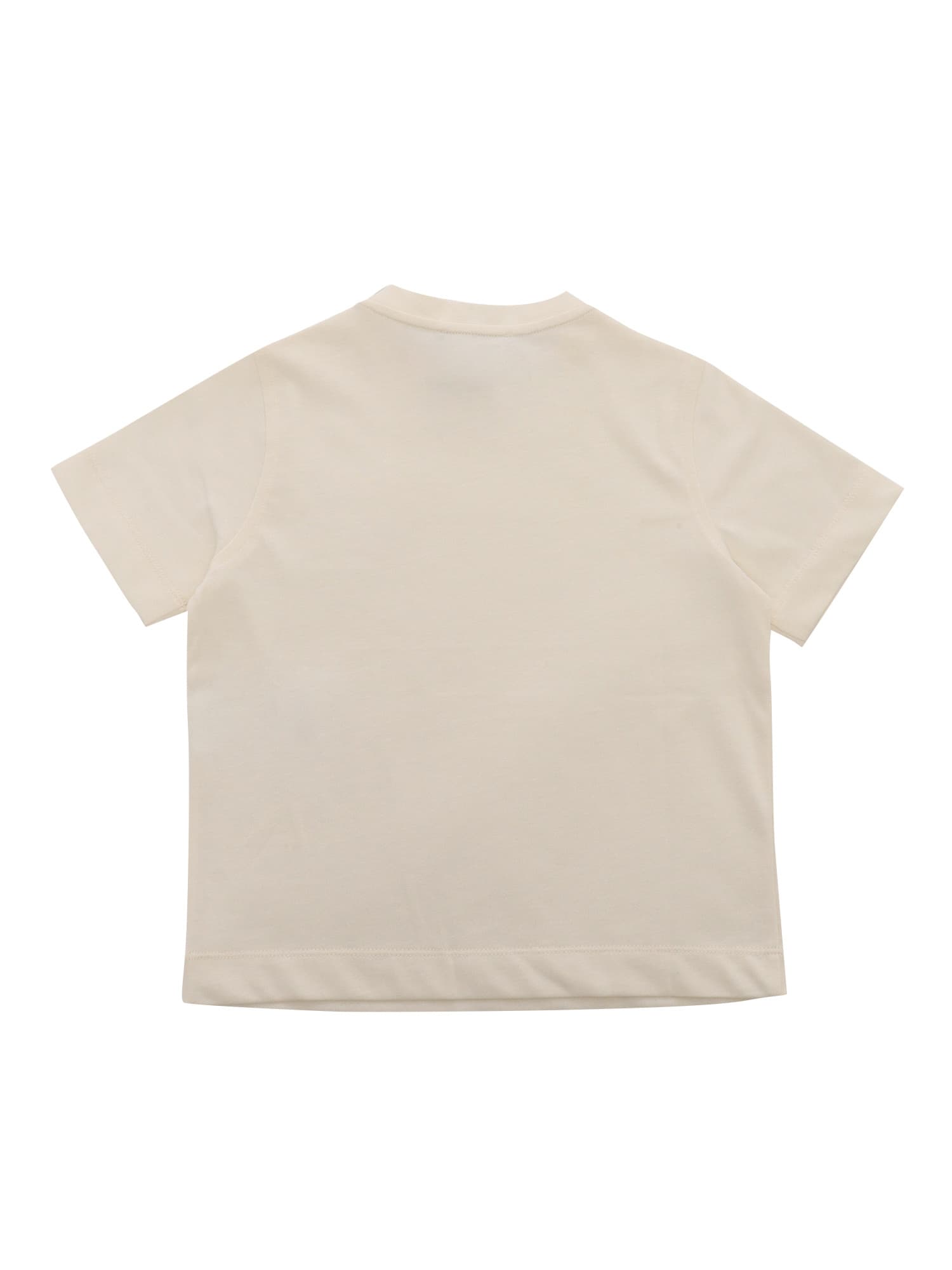 Shop Emporio Armani Cream T-shirt With Logo In White