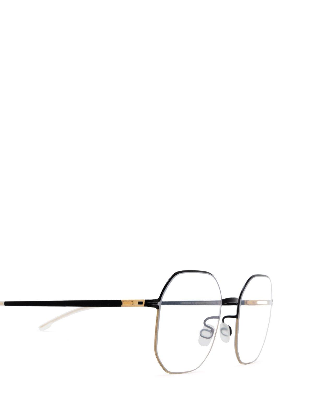 Mykita Cat - Gold / Jet Black Rx Glasses In 167