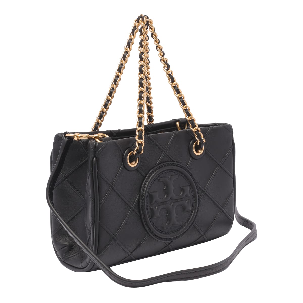 Shop Tory Burch Fleming Soft Mini Tote In Black