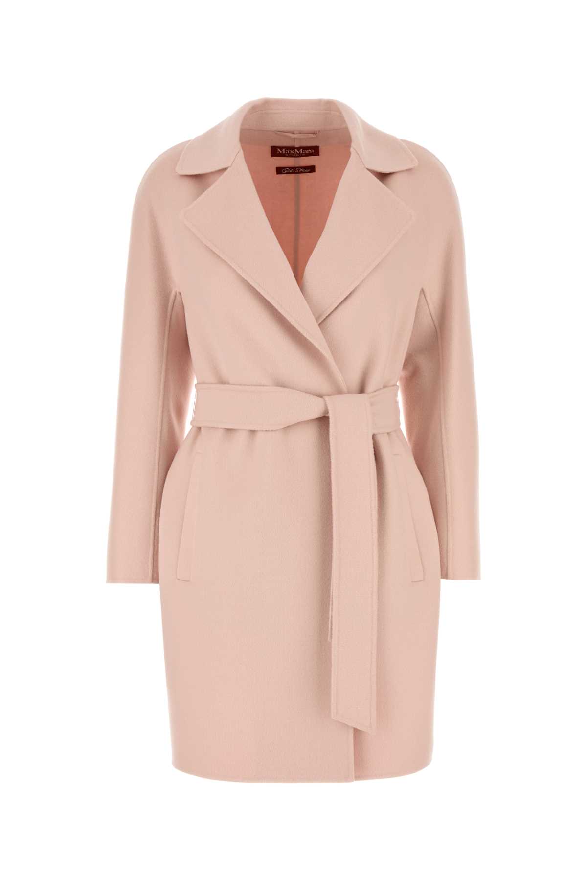 Pink Wool Blend Ajaccio Coat