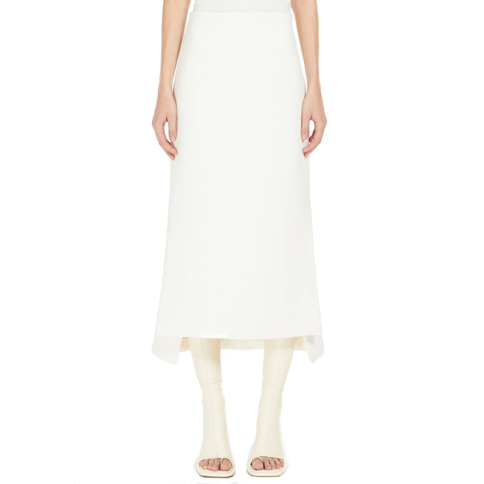 Shop Sportmax Adelfi Midi Skirt In White