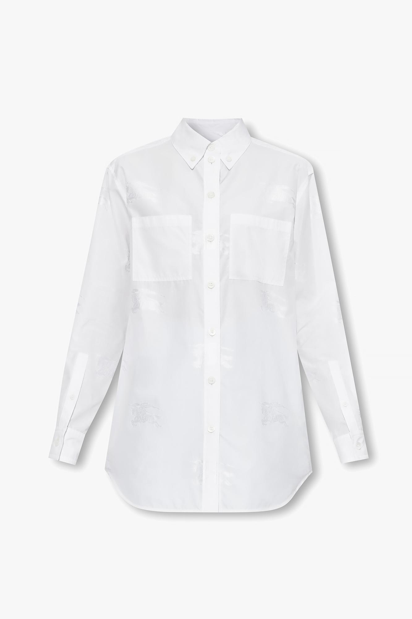 Shop Burberry Shirt With Logo In White