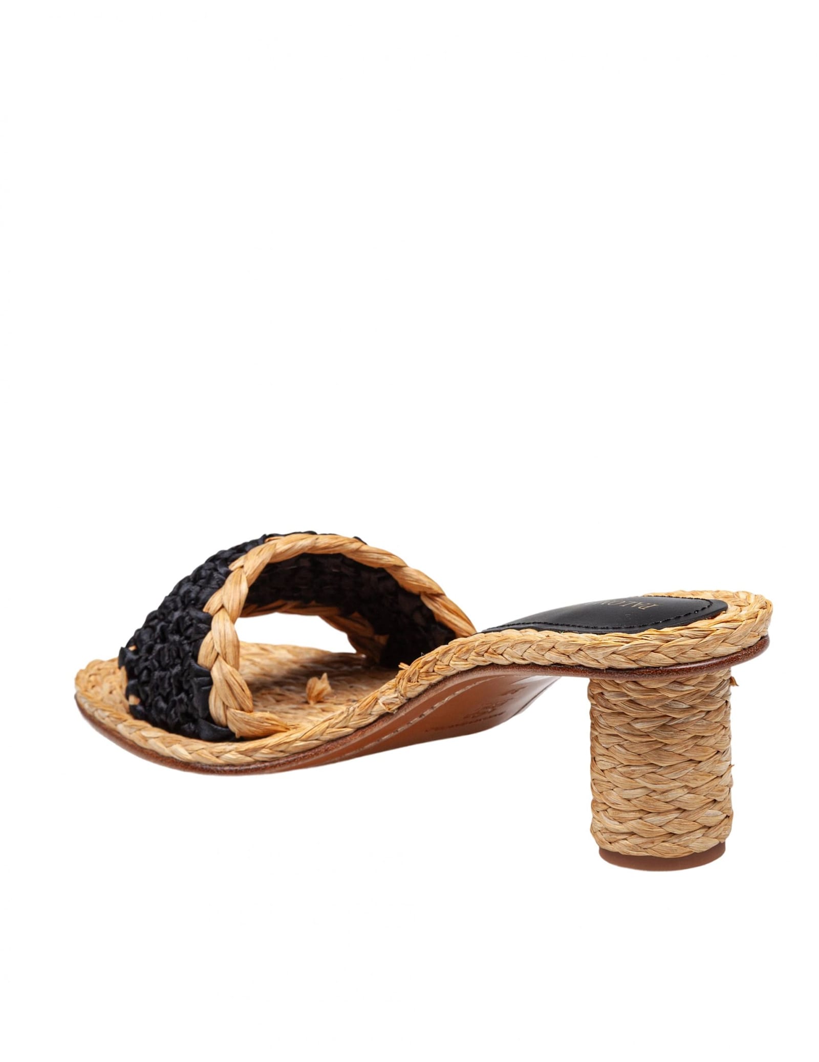 Paloma Barceló Paloma Uliana Raffia Sandal Natural And Black Color