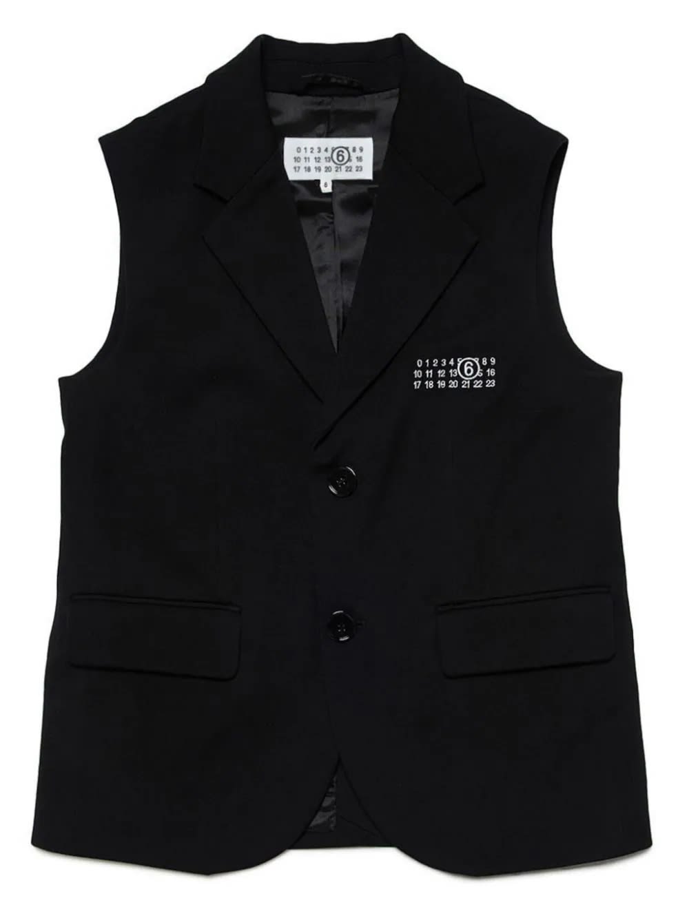 MM6 MAISON MARGIELA GILET CON LOGO RICAMATO