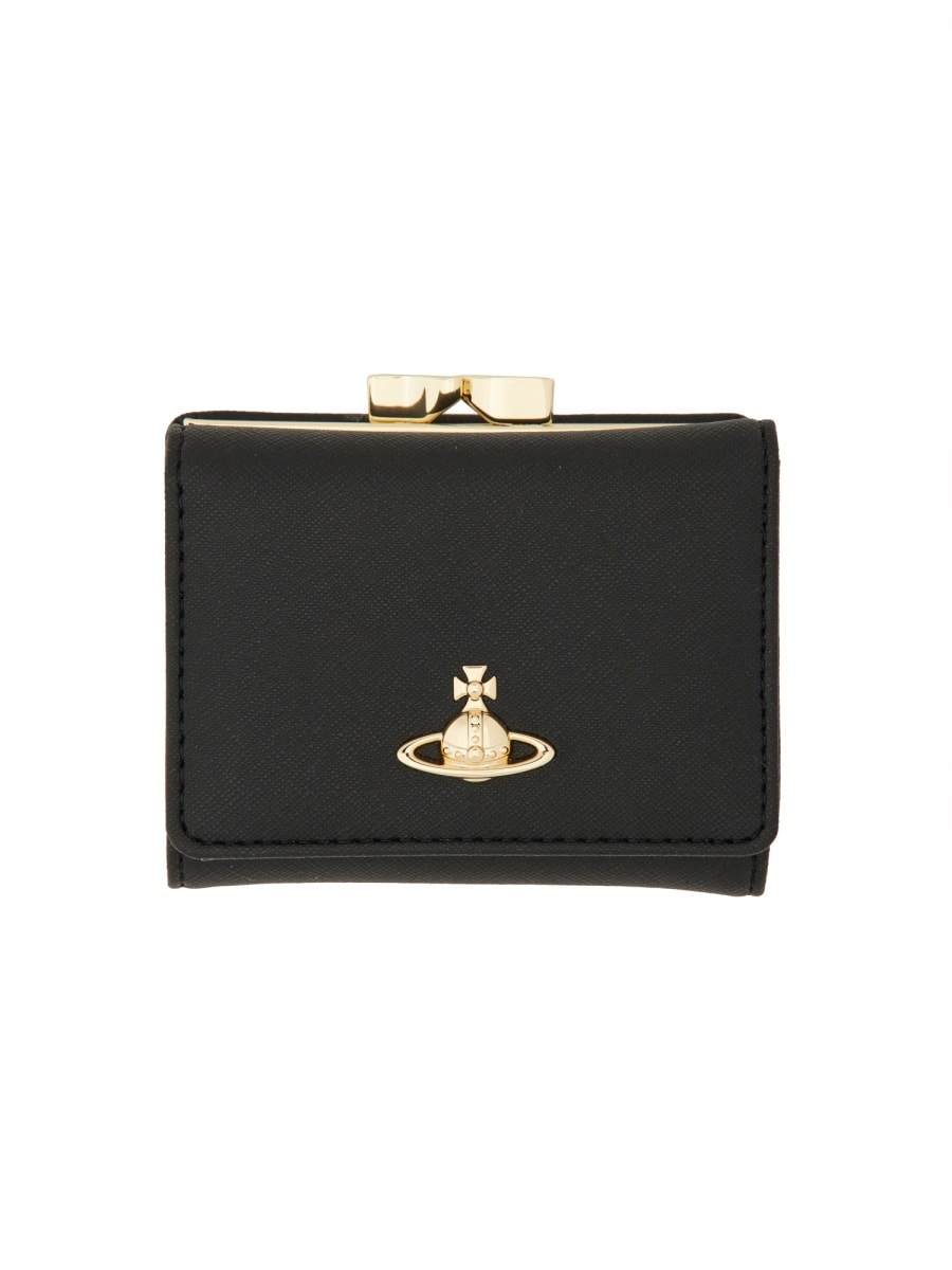 Shop Vivienne Westwood Leather Wallet In Black