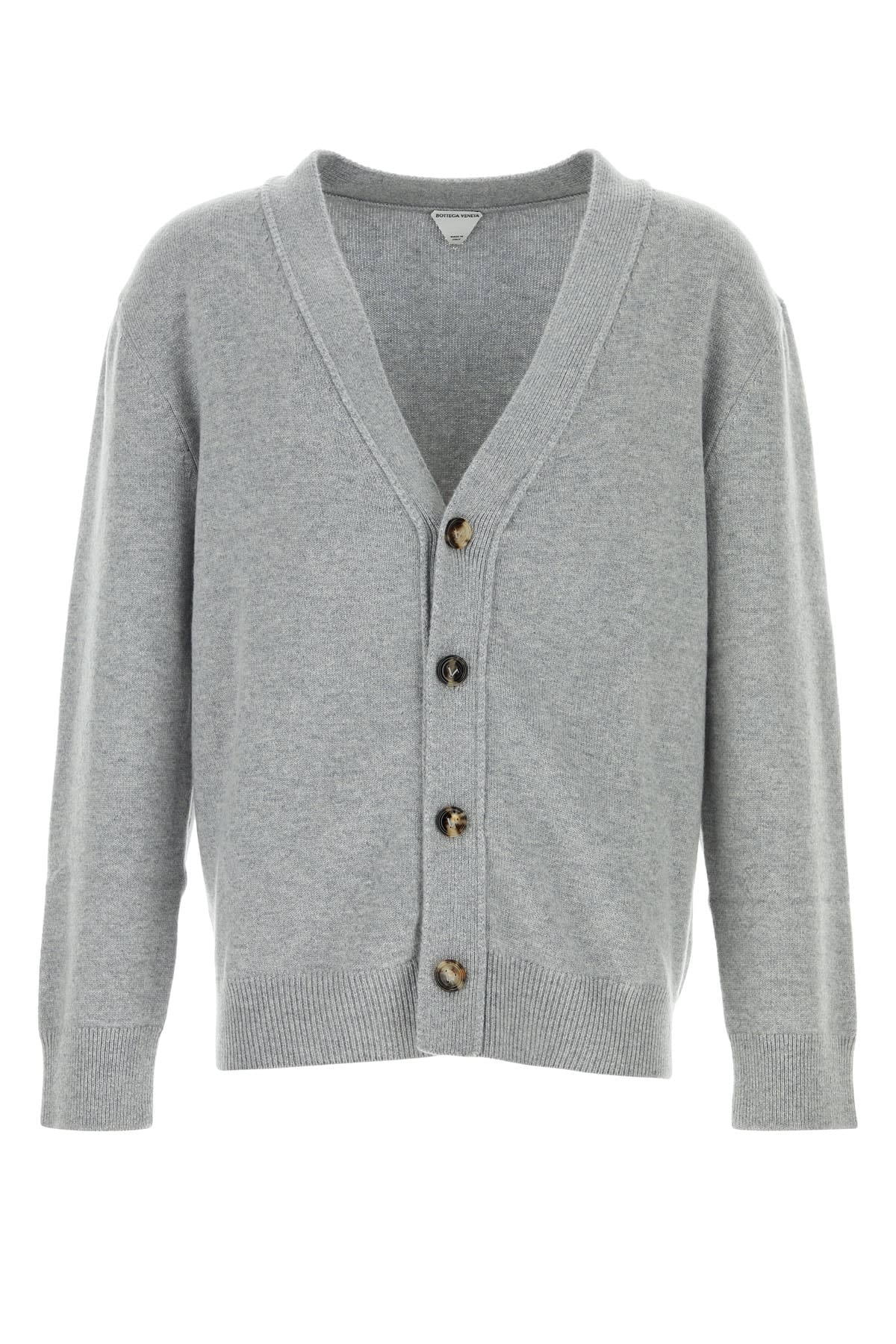 BOTTEGA VENETA CARDIGAN KNIT PATCH LEATHER INTRECCIO 