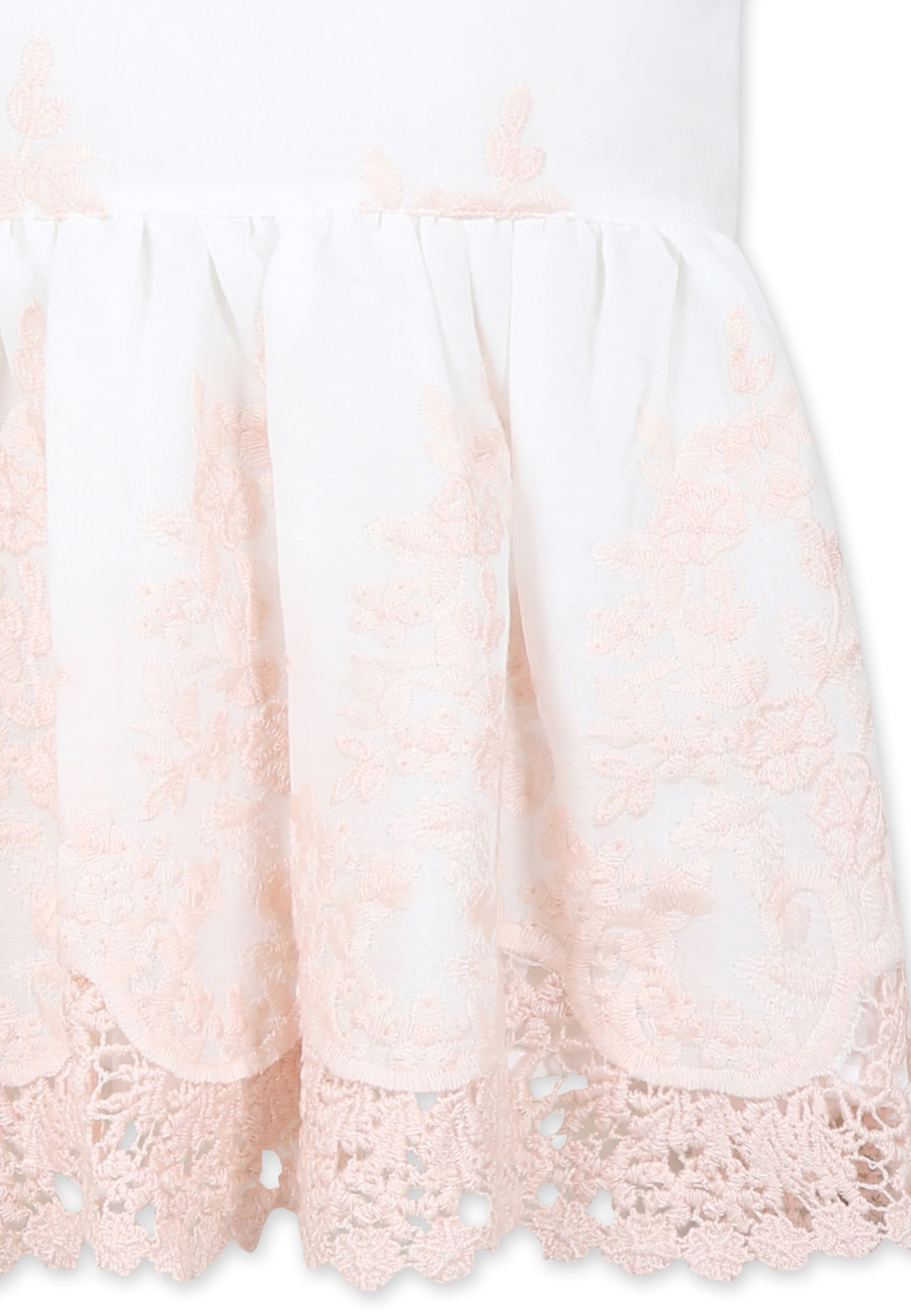 Shop Caffe' D'orzo Ivory Top For Girl With Embroidery