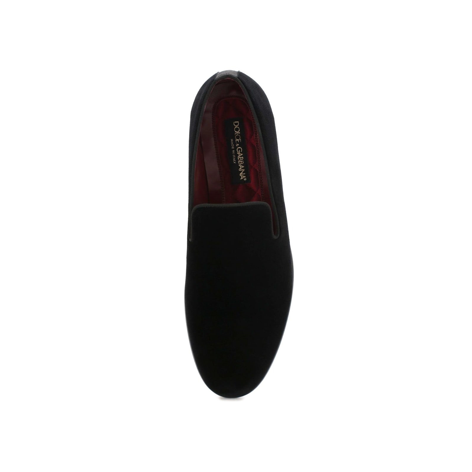 Shop Dolce & Gabbana Gg Velvet Loafers In Black