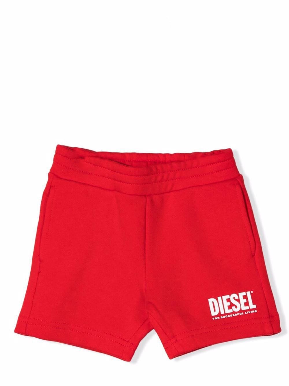 Diesel Logo-print Shorts In Red