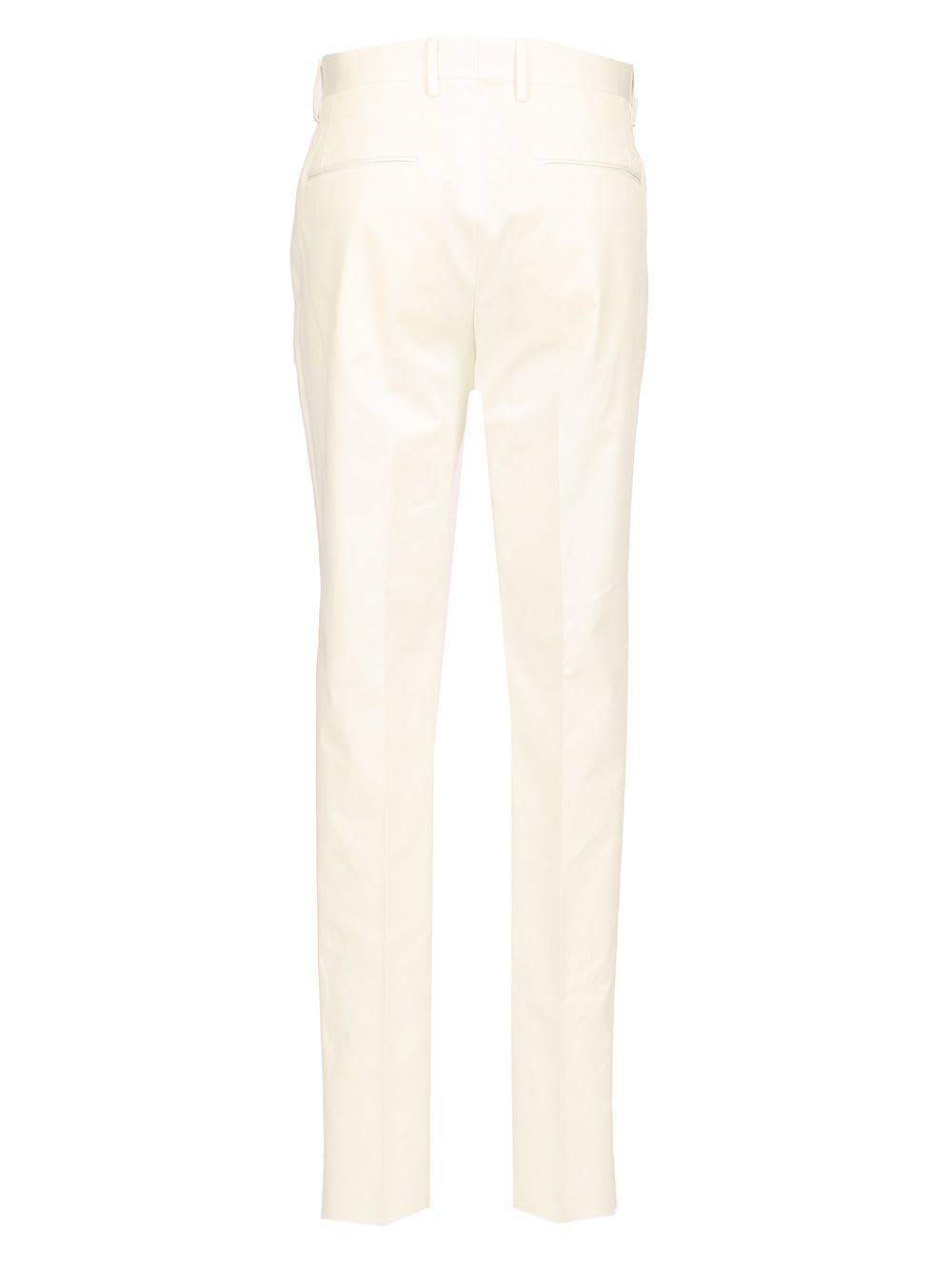 Shop Tagliatore Prince Of Wales Trousers In White
