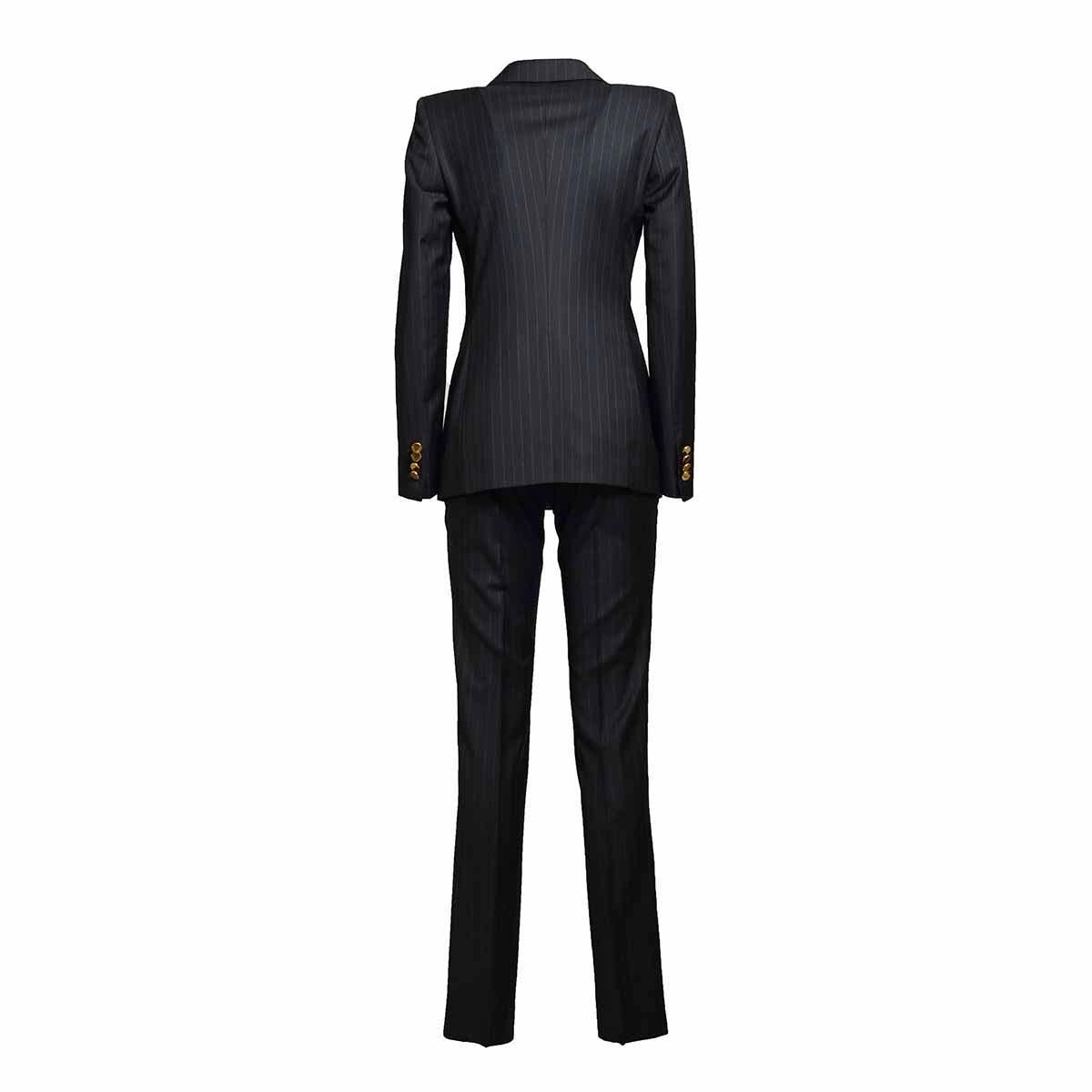 Shop Tagliatore Double-breasted Two-piece Suit Set In Nero