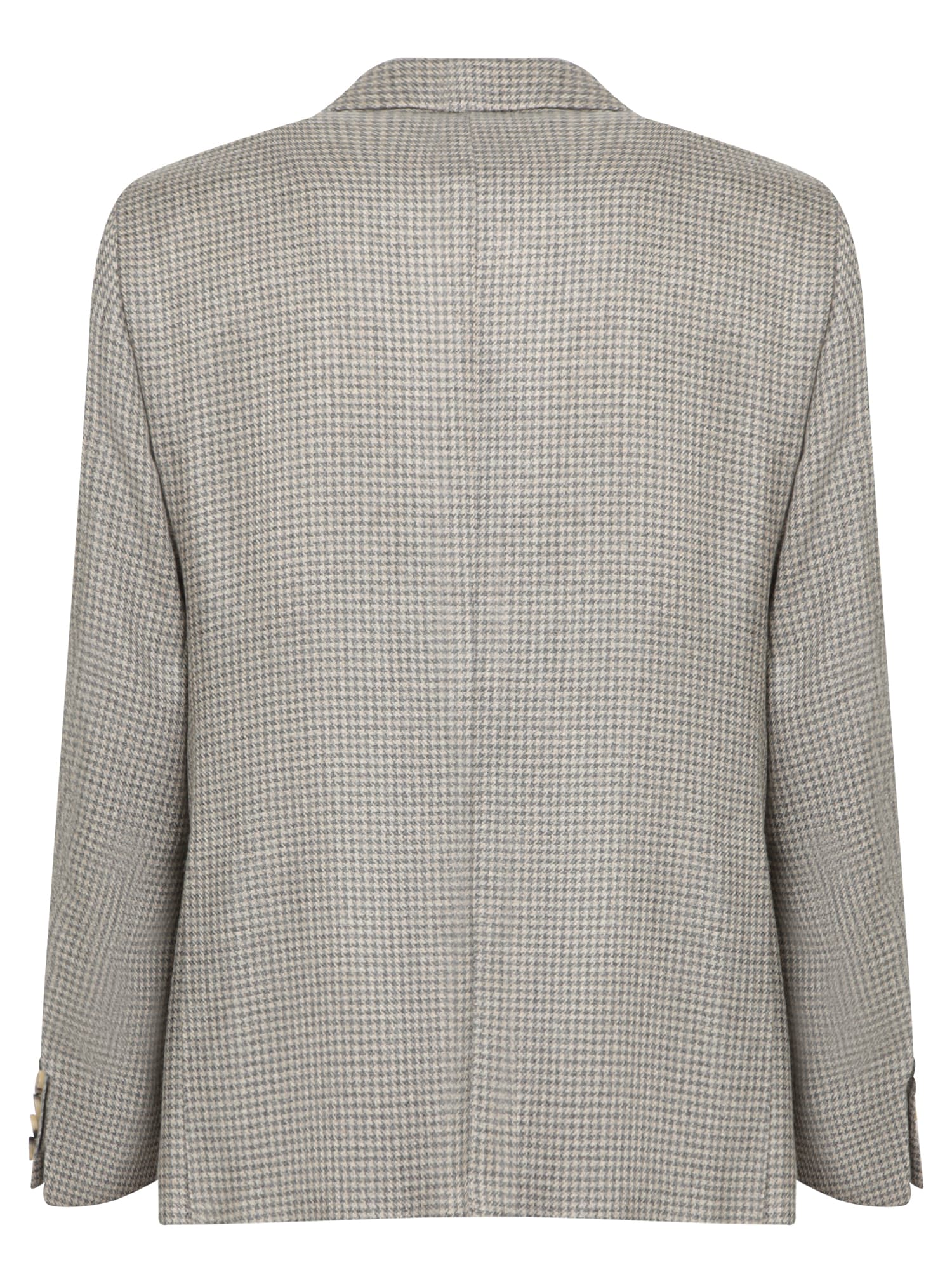 Shop Canali Beige/grey Cashmere Jacket