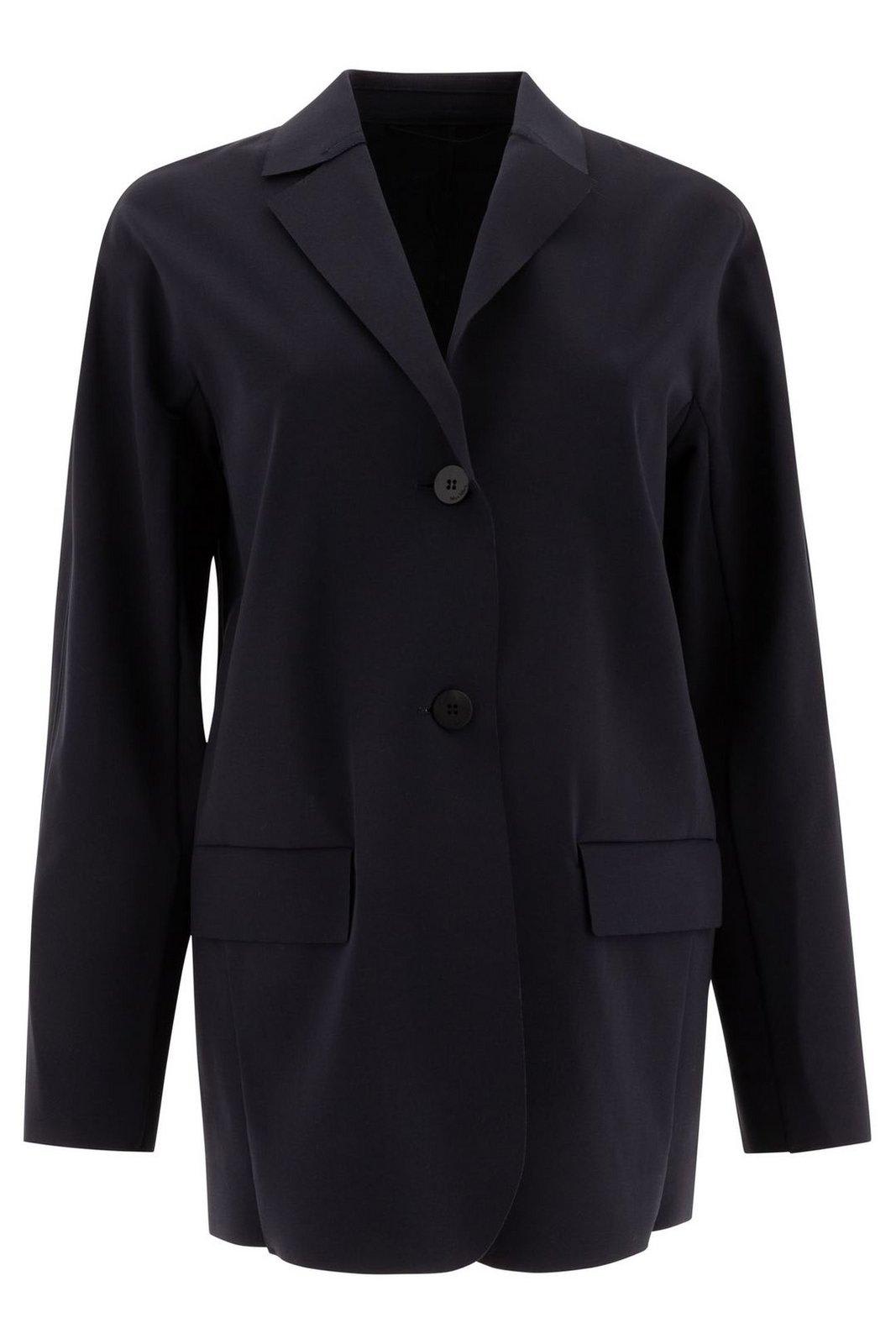 Max Mara Lesena Technical Fabric Jacket In Black