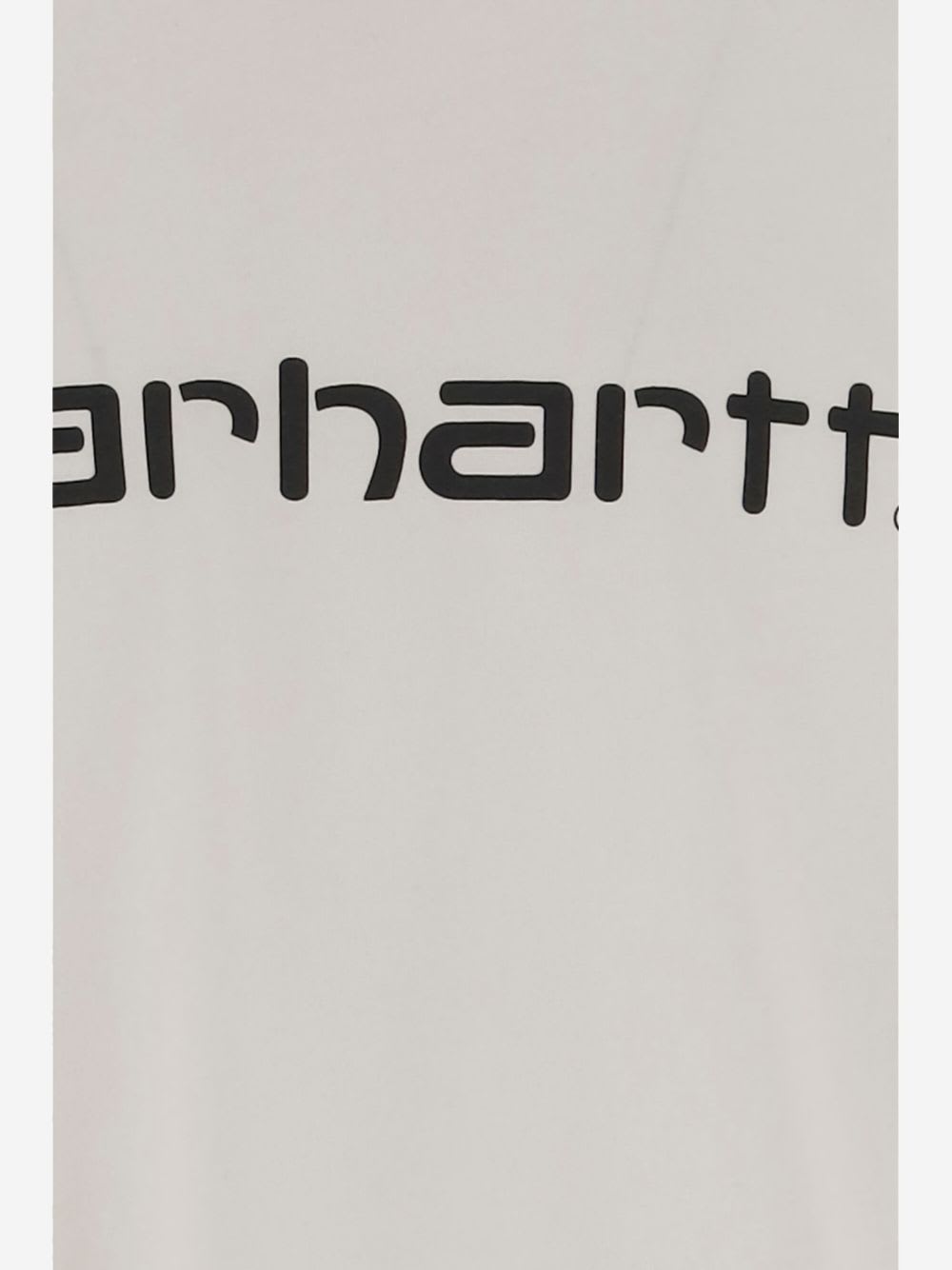 Carhartt Cotton T-shirt With Logo And Crew Neck In White