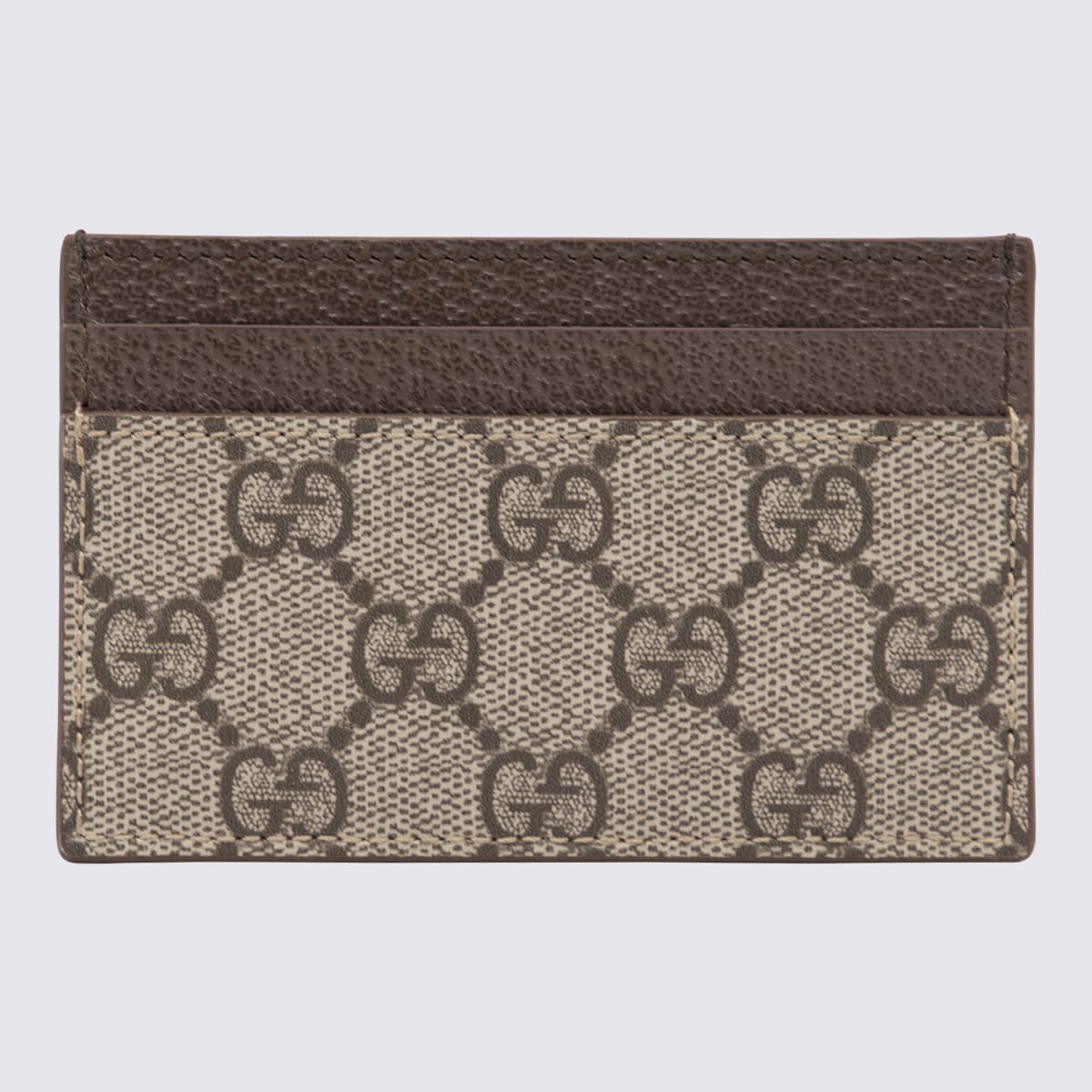 Gucci Men Gg Cardholder With Gg Details In Neutral