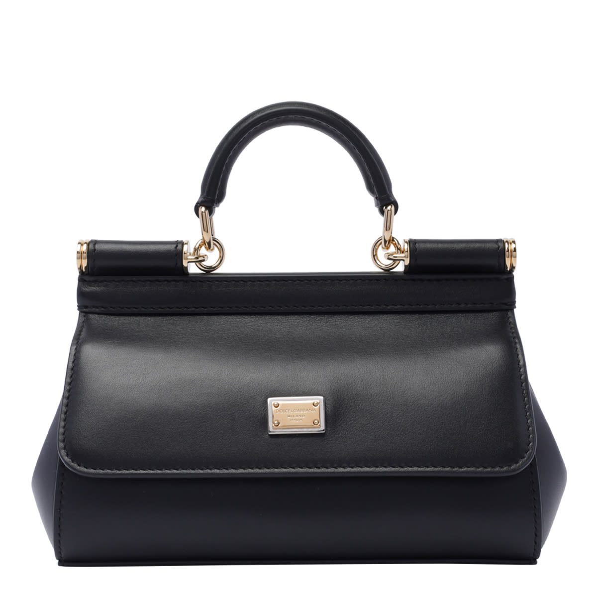 Shop Dolce & Gabbana Small Sicily Handbag In Black