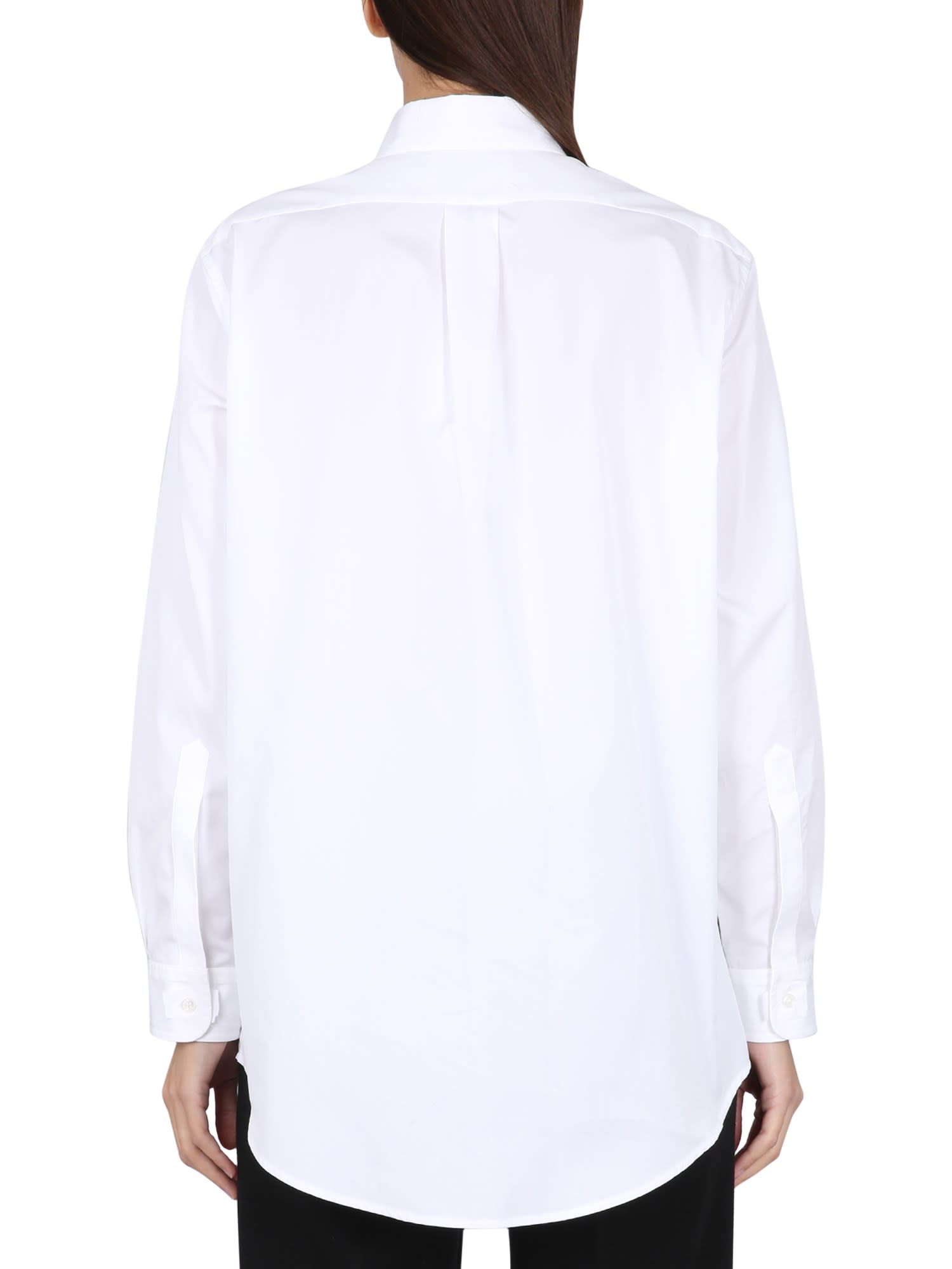 Shop Maison Margiela Poplin Shirt In White