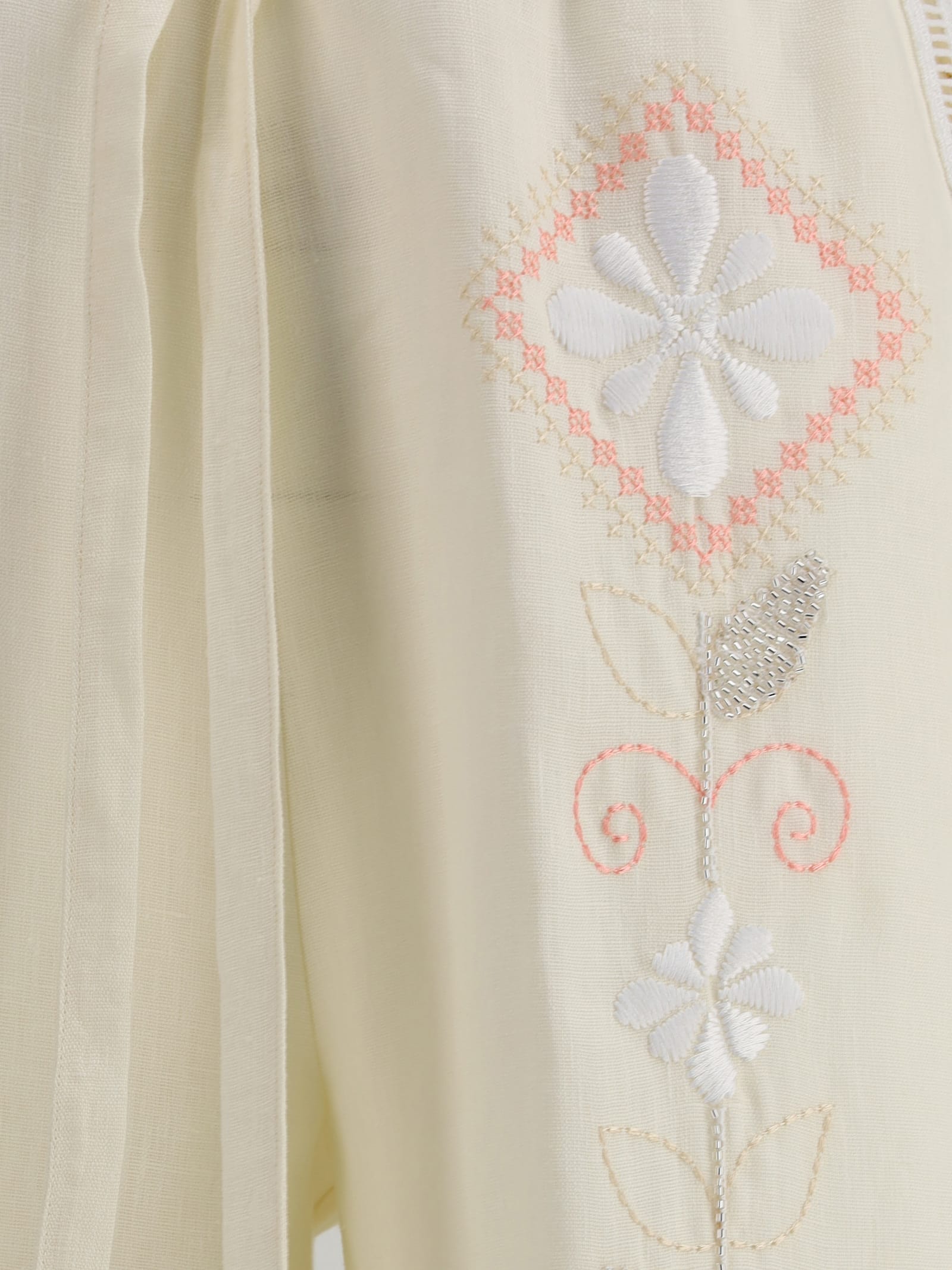 Shop Forte Forte Embroidered Linen Pants