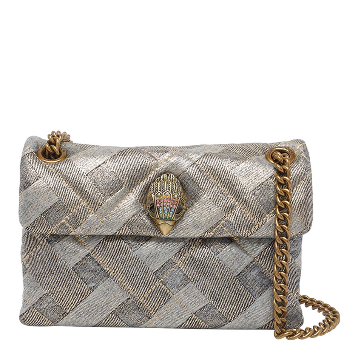 Kurt Geiger Mini Kensington Soft Crossbody Bag In Gray